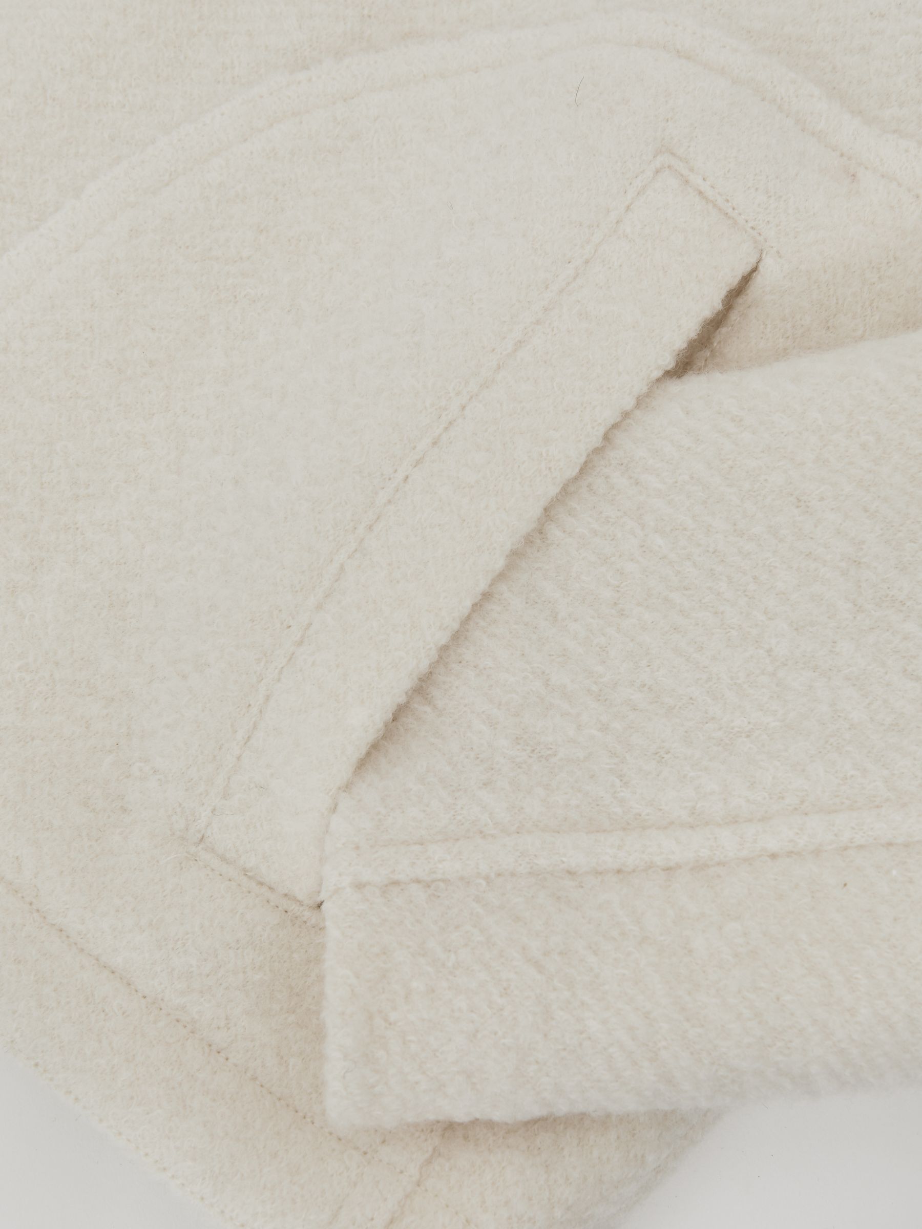 Wool Felted Funnel-Neck Jacket in Cream - Image 6 of 6
