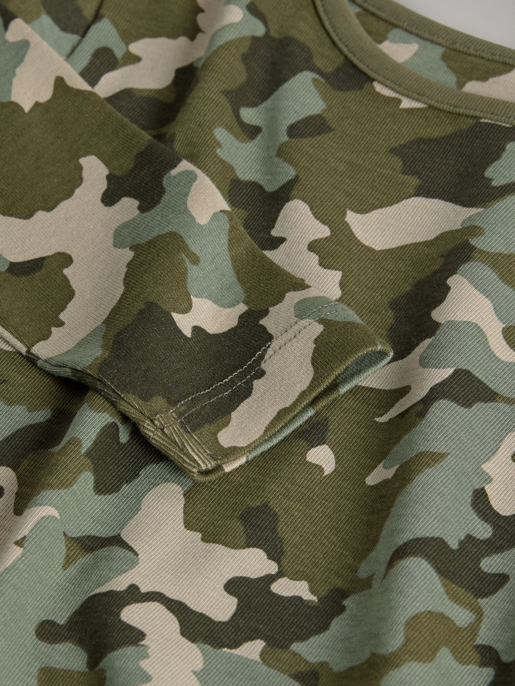 Navy Blue/Khaki/Charcoal Grey - 4 Pack Snuggle Fit Cotton Jersey Pyjamas Set - Image 6 of 6