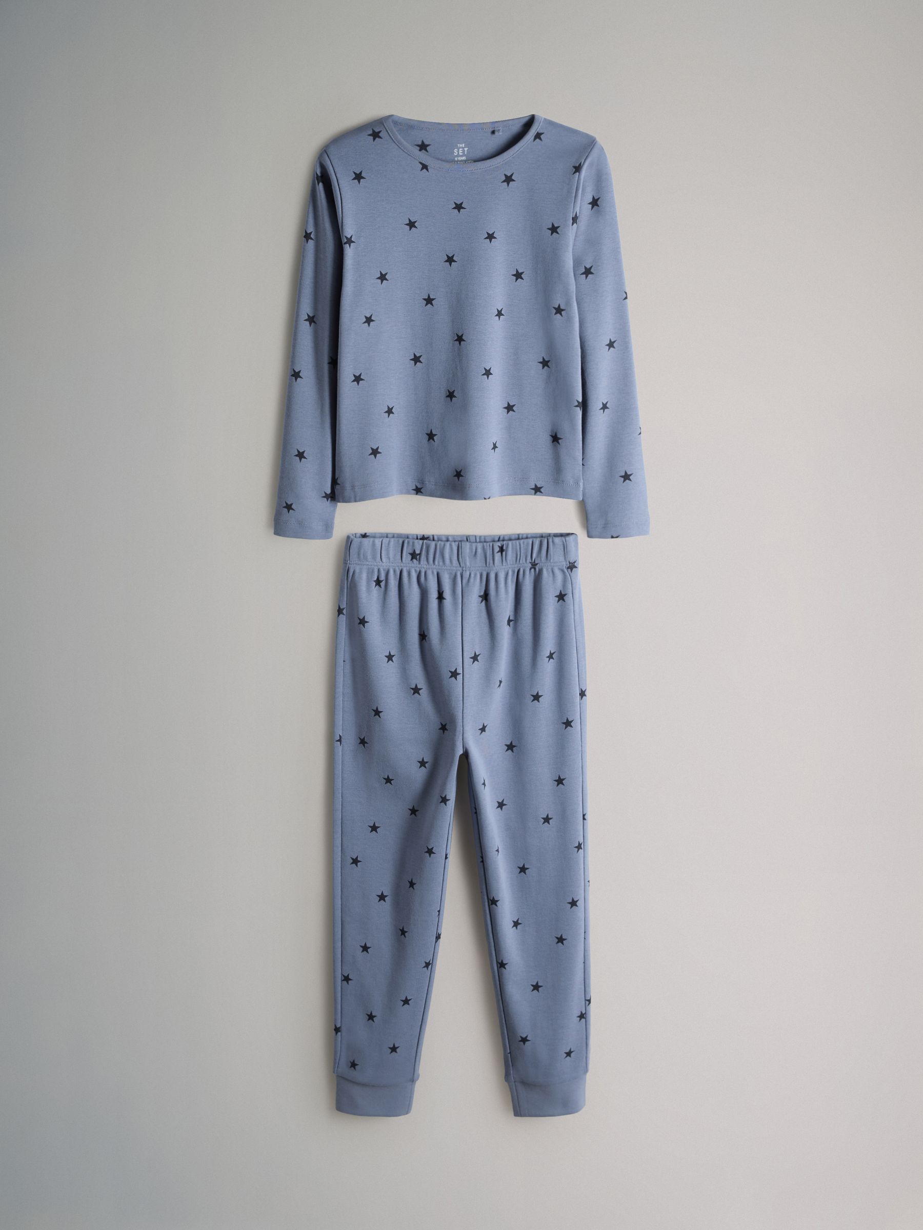 Navy Blue/Cream/Stripe - 4 Pack Snuggle Fit Cotton Jersey Pyjamas Set - Image 3 of 7