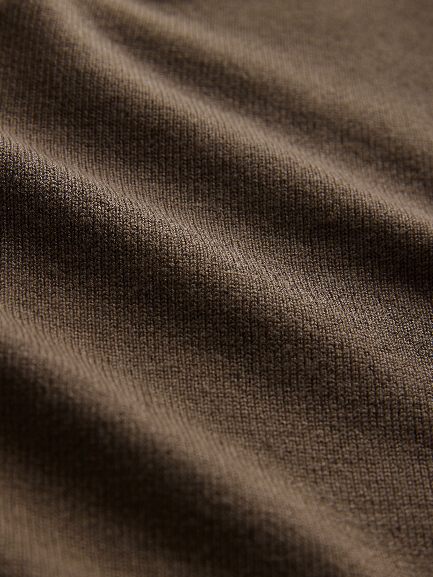 Black/Taupe Brown/Cream Fine Knit V-Neck T-Shirts 3 Pack - Image 6 of 6