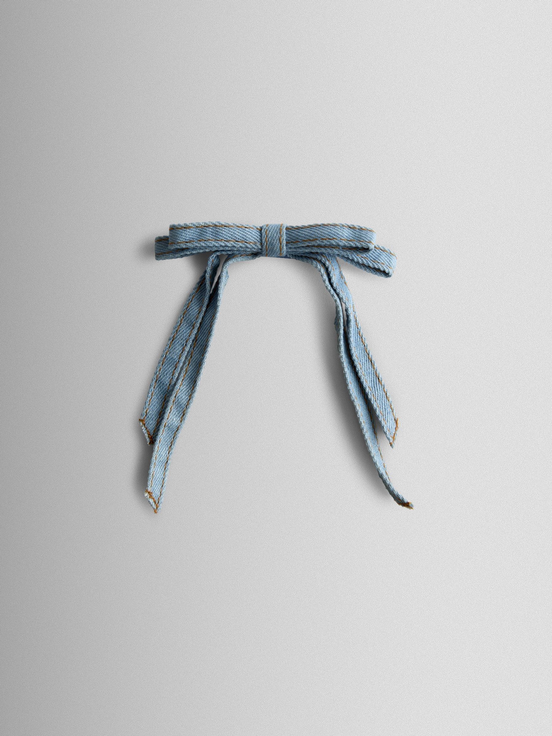 Blue Denim Bow Clip - Image 2 of 4