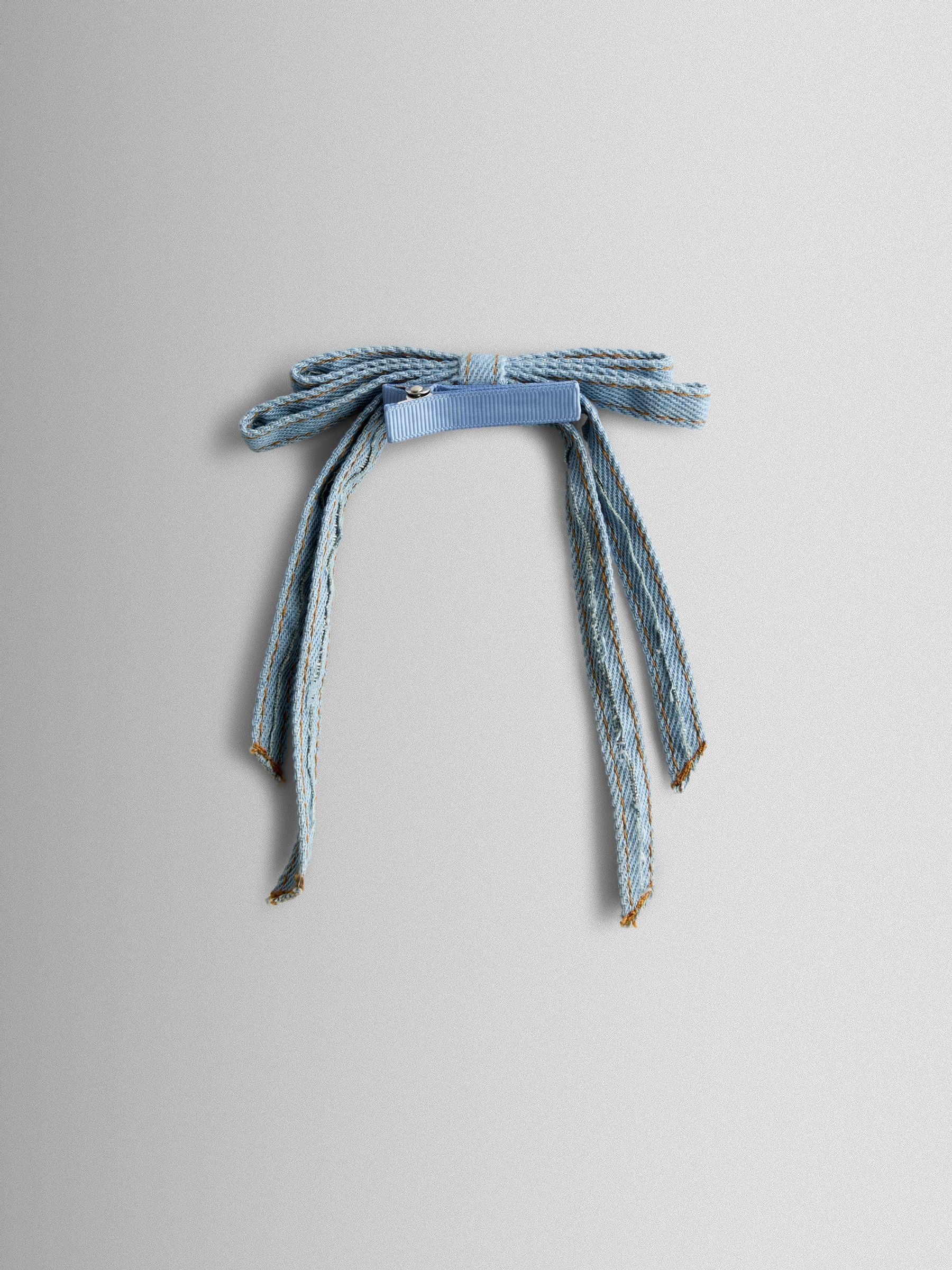 Blue Denim Bow Clip - Image 3 of 4