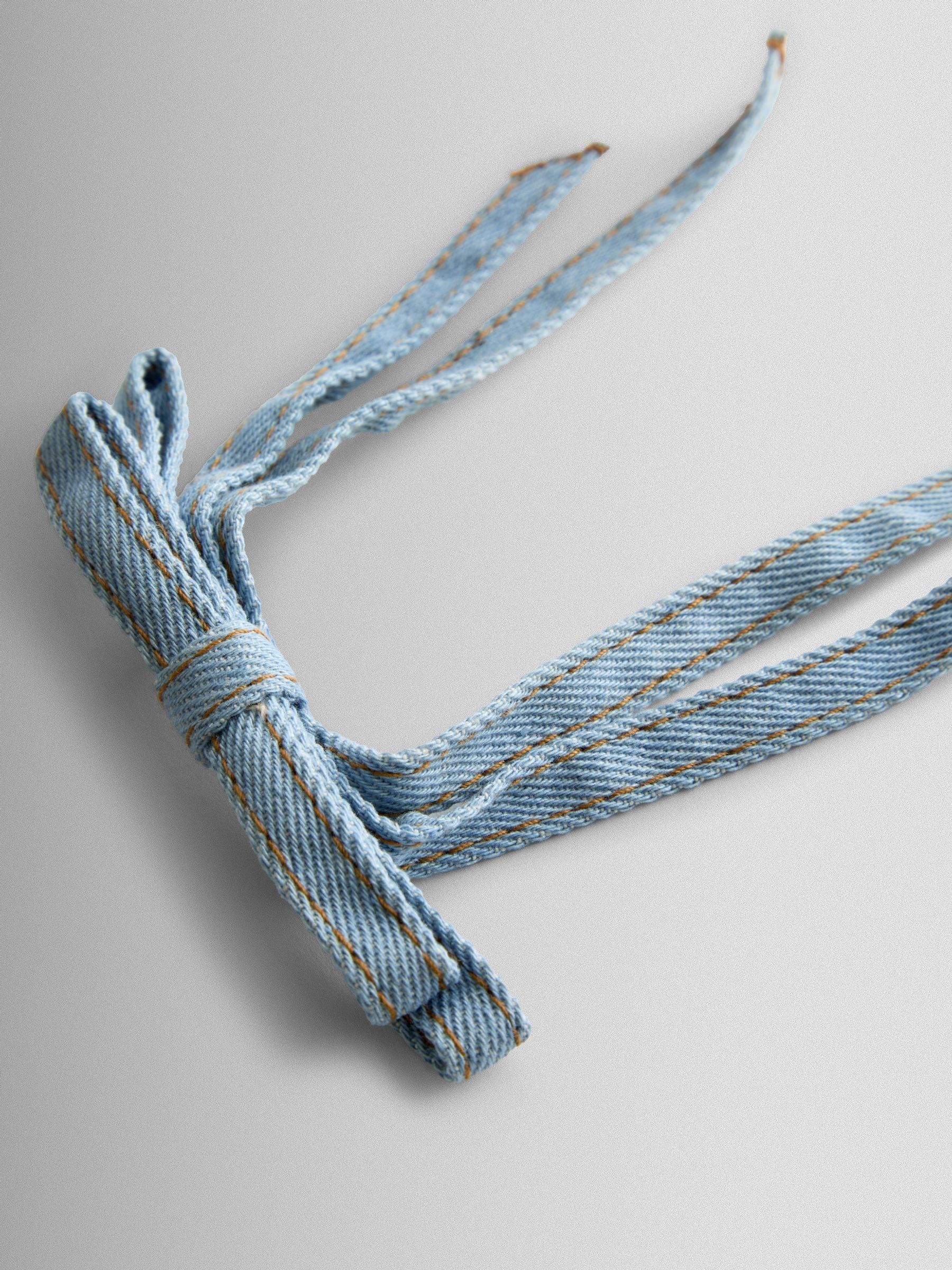 Blue Denim Bow Clip - Image 4 of 4