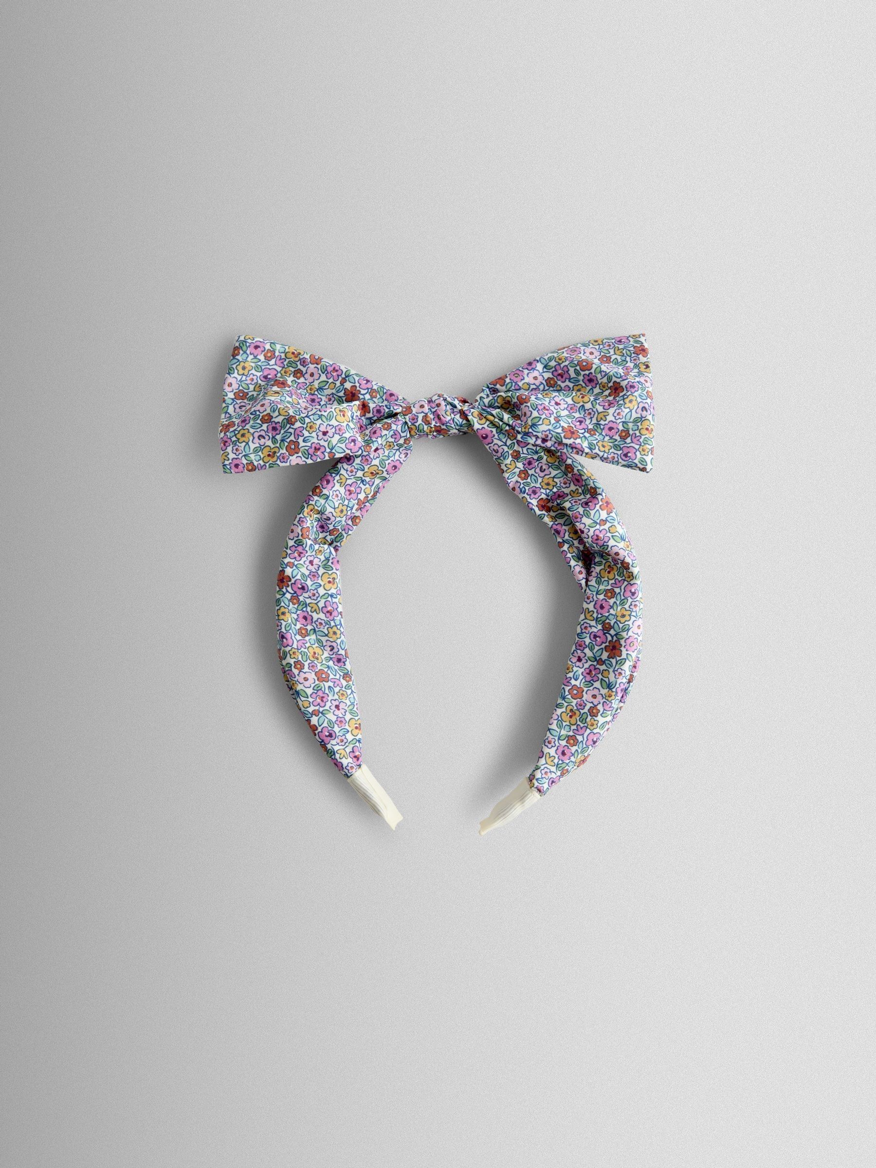 Yellow Ditsy Floral Print Bow Headband - Image 2 of 3
