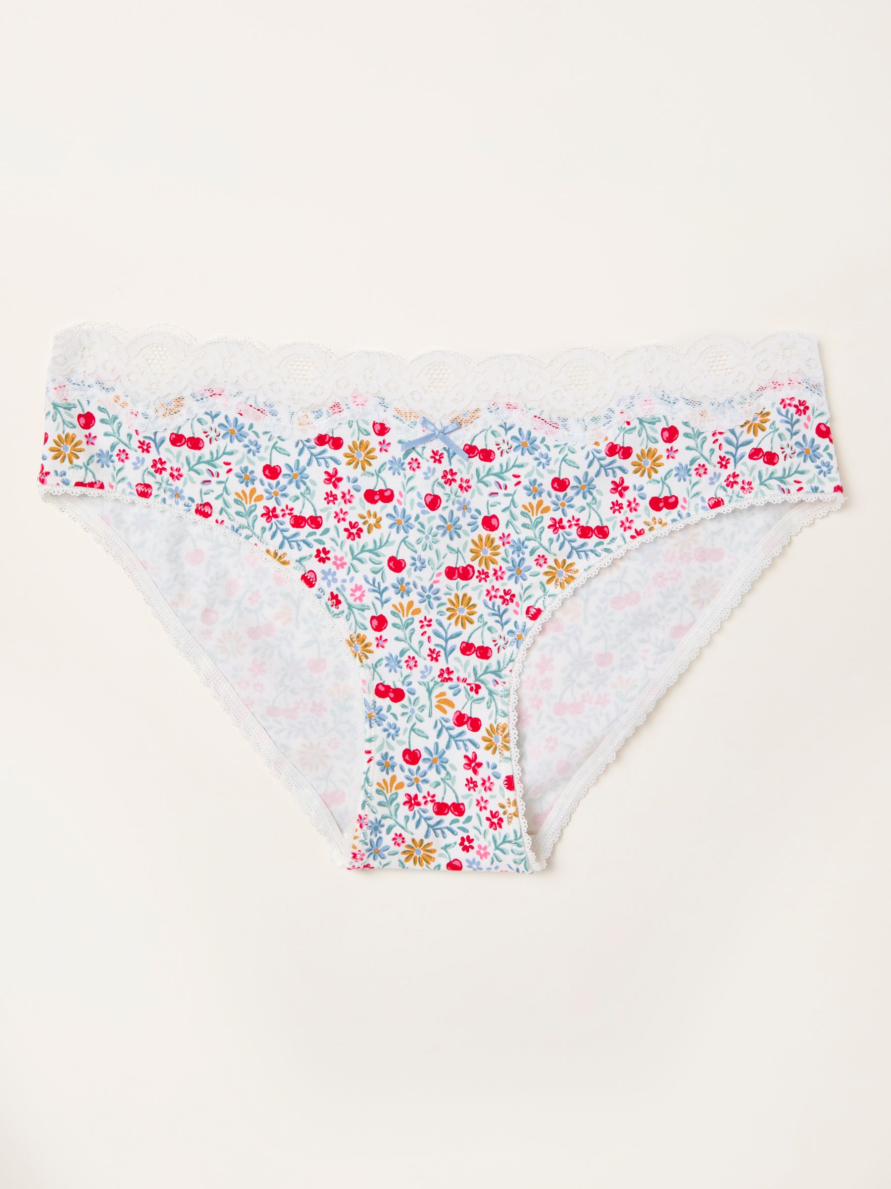 Ivory Cherry Classic Knickers - Image 1 of 2 Ivory Cherry Classic Knickers - Image 1 of 2