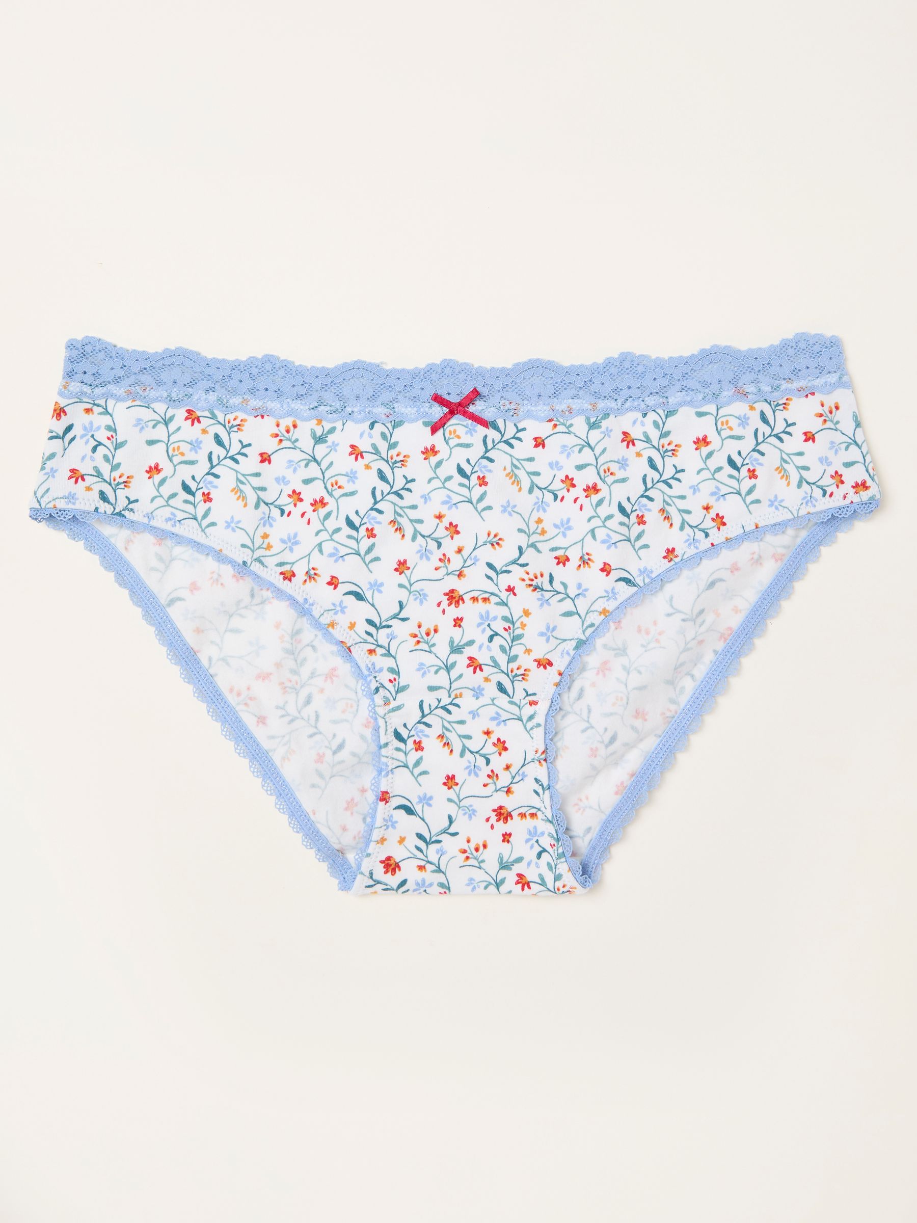Ivory Floral Classic Knickers - Image 1 of 2