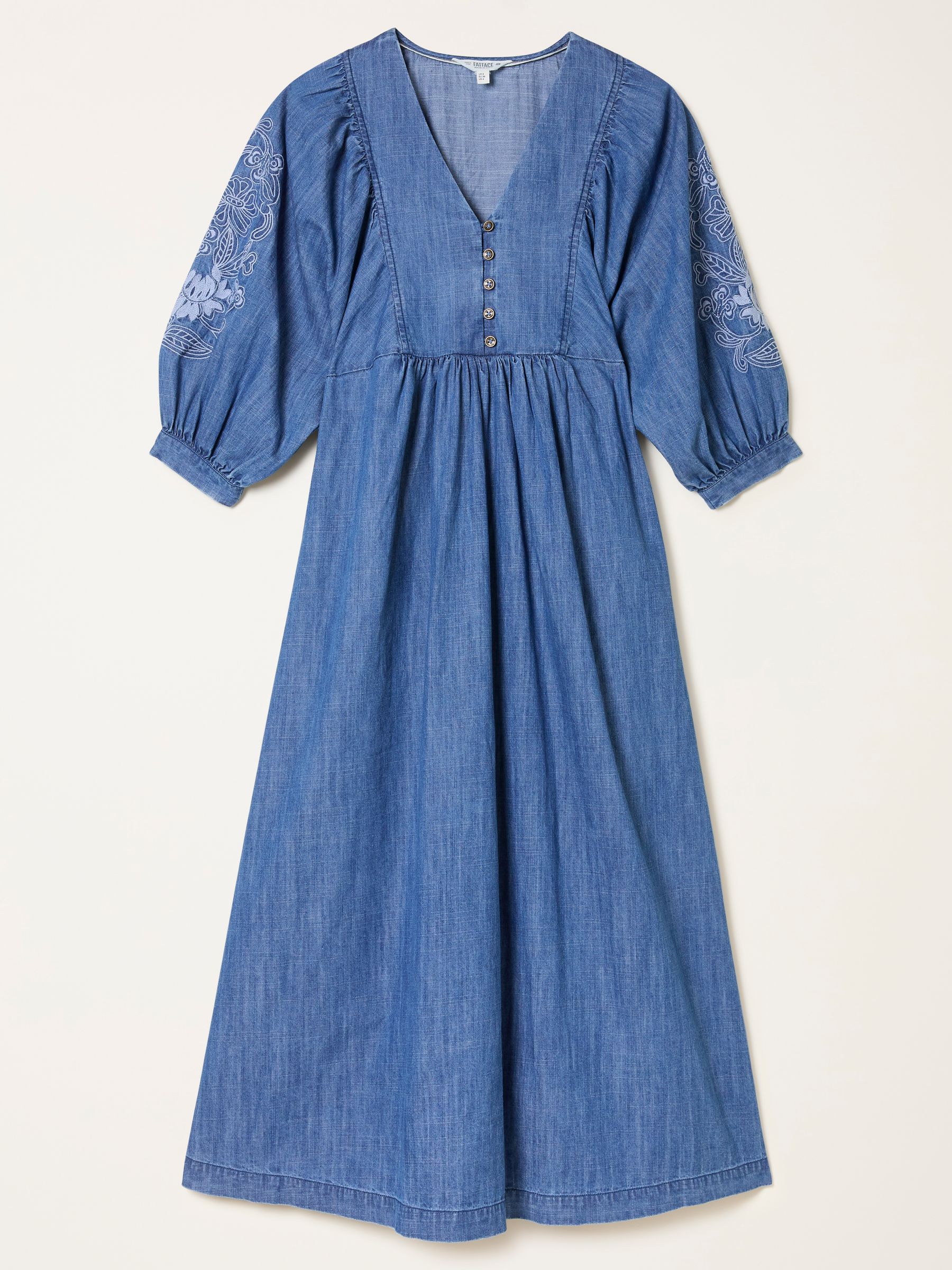 Jess Indigo Blue Regular Denim Midi Dress - Image 6 of 6