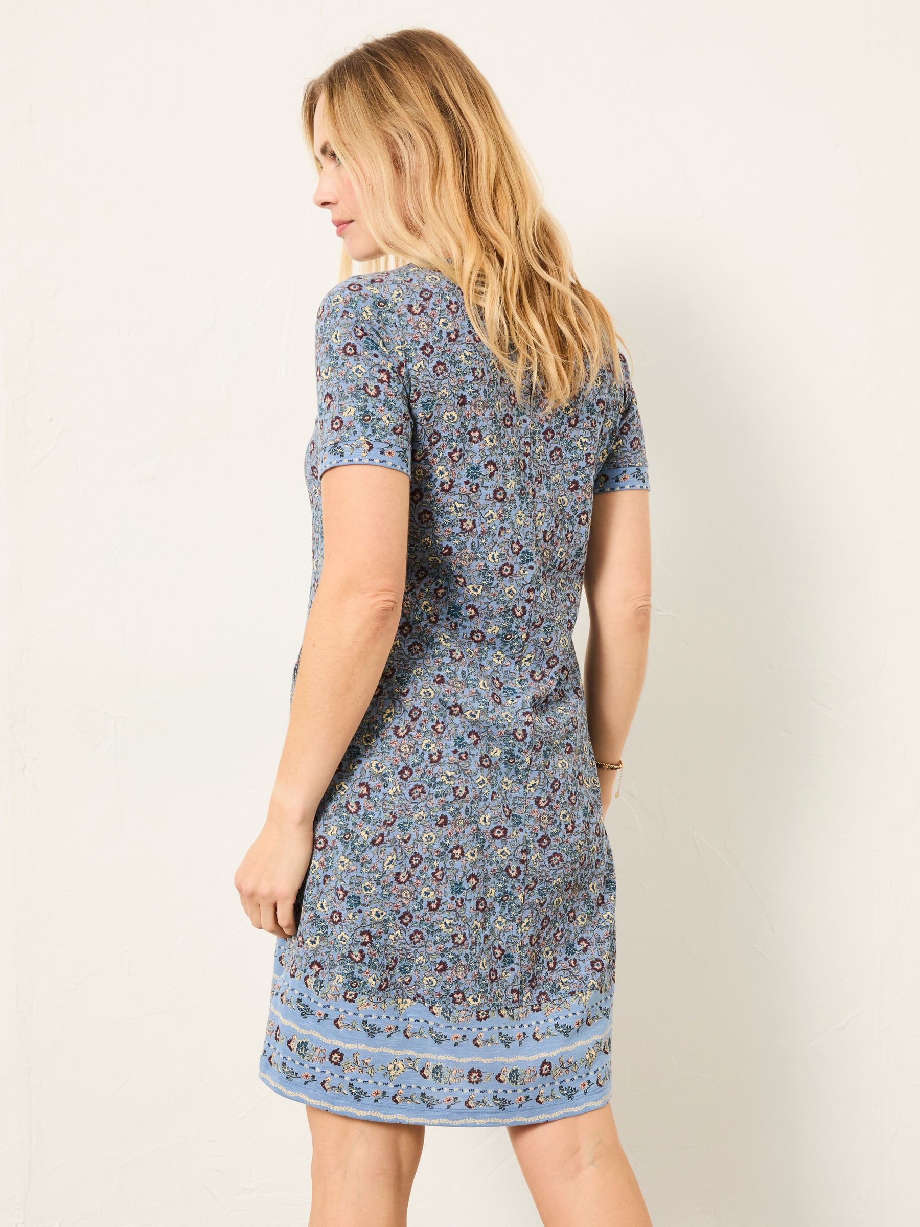 Simone Blue Vintage Ditsy Regular Jersey Dress - Image 2 of 5