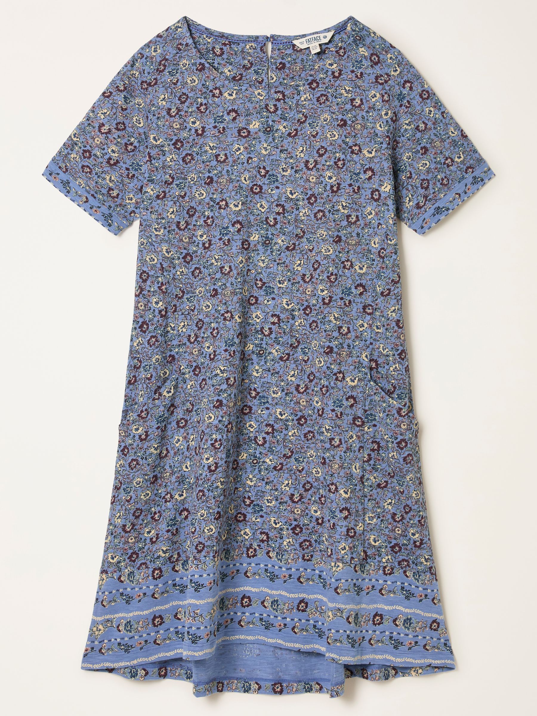 Simone Blue Vintage Ditsy Regular Jersey Dress - Image 5 of 5