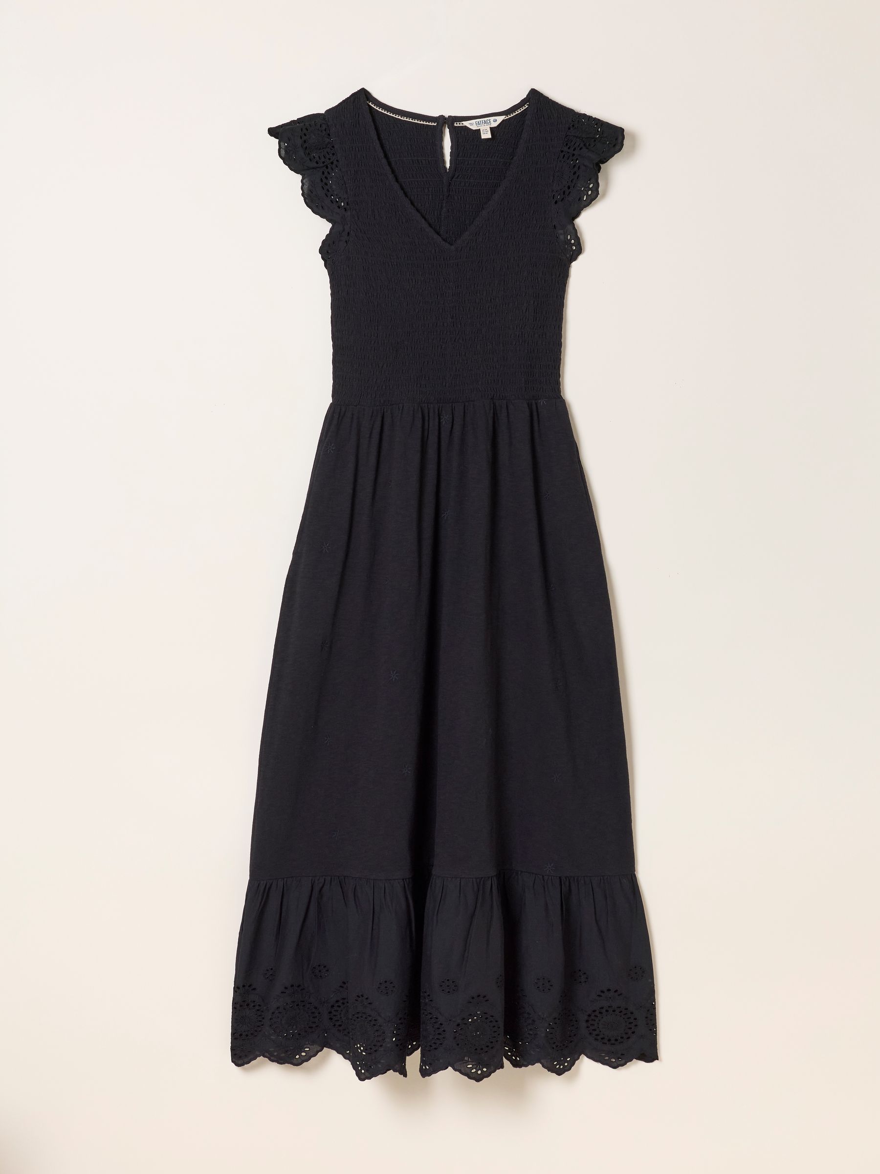 Demi Black Regular Jersey Midi Dress | FatFace USA