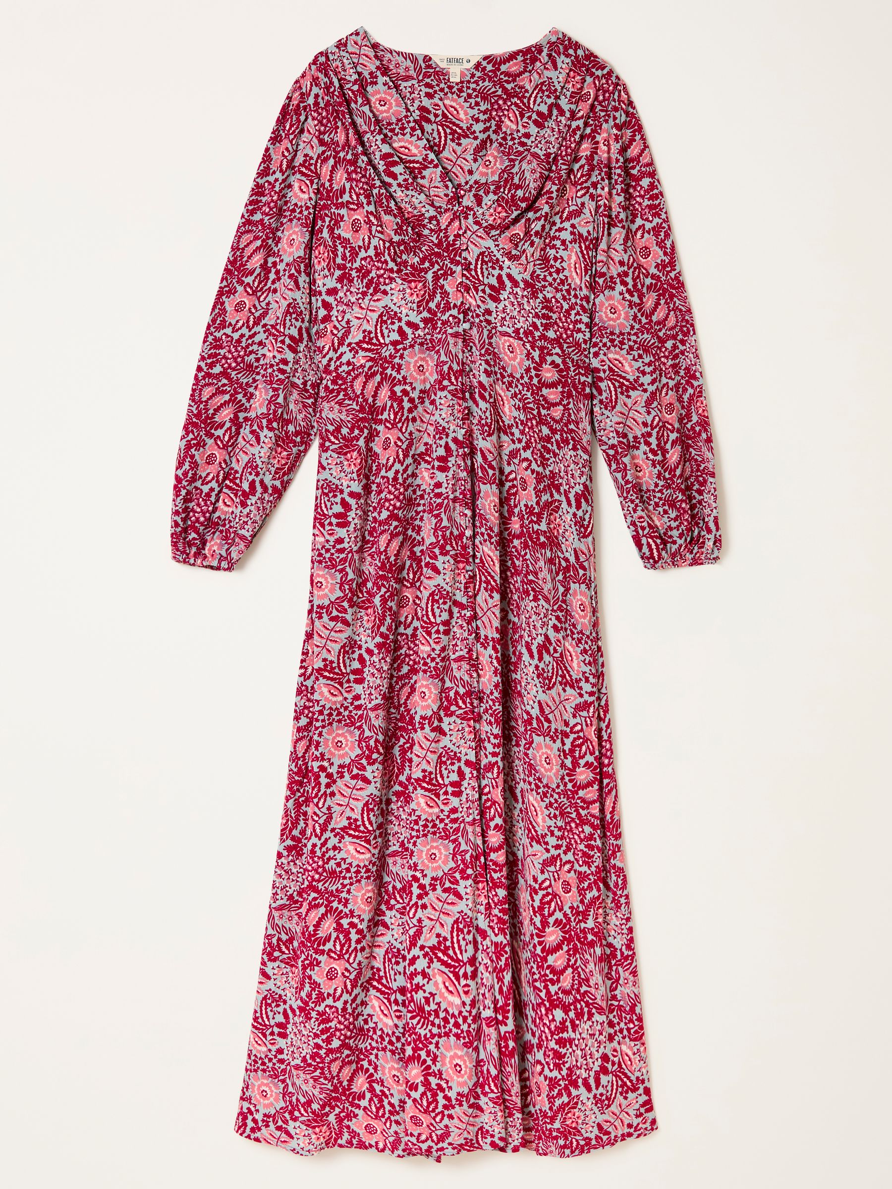 Livvy Plum Purple Spriggy Ditsy Regular Midi Dress - Image 7 of 7