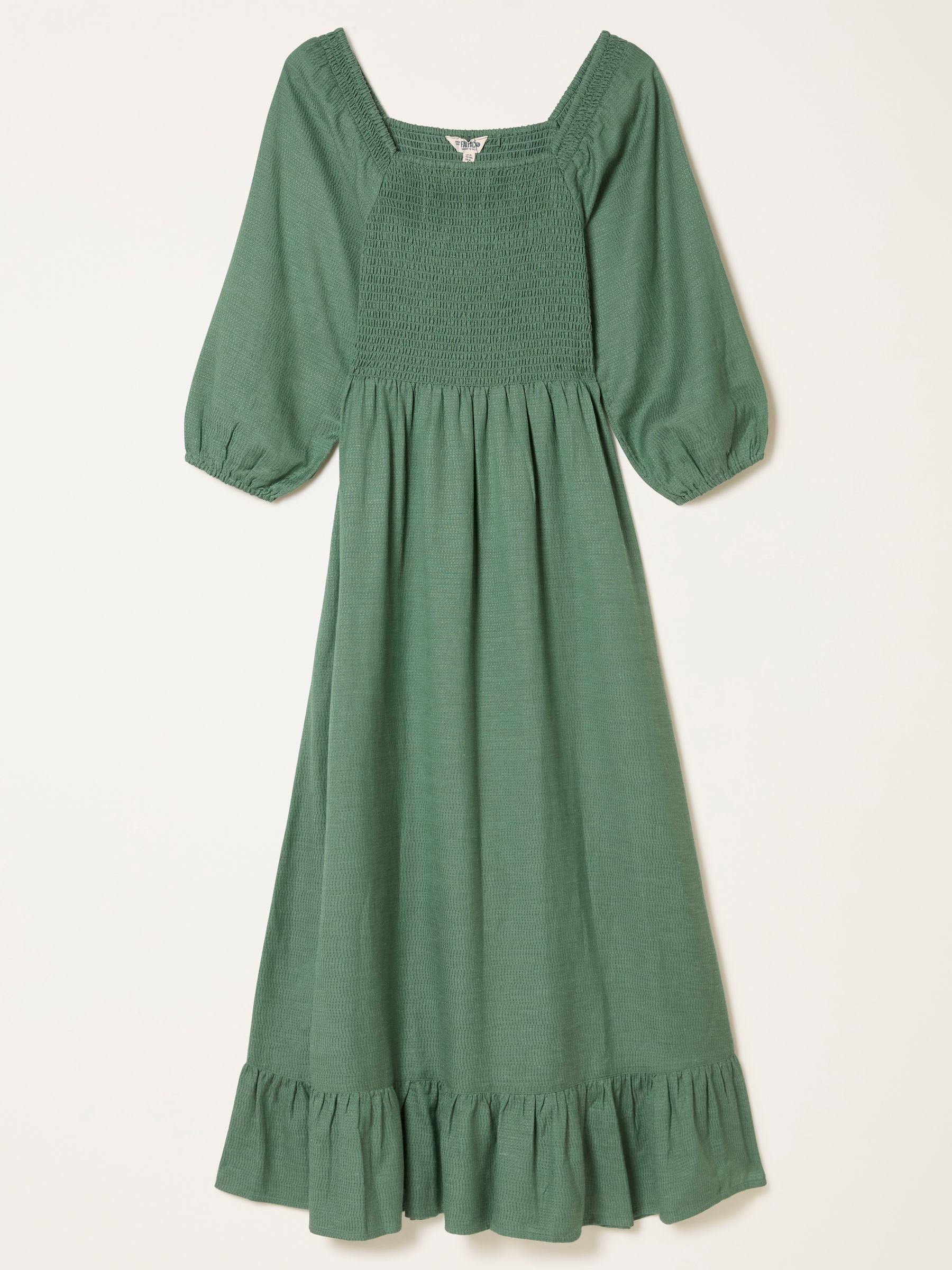 Adele Green Regular Midi Dress | FatFace USA