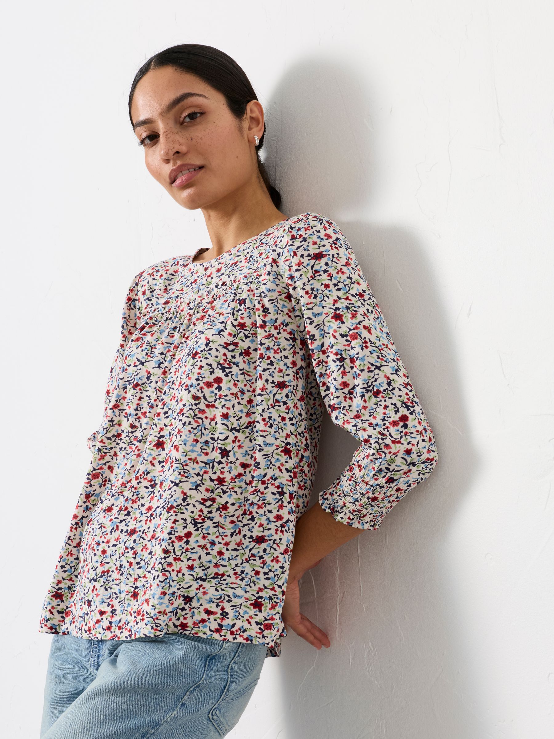 Shelly Multi Surf Ditsy Regular Blouse - Image 1 of 5 Shelly Multi Surf Ditsy Regular Blouse - Image 1 of 5