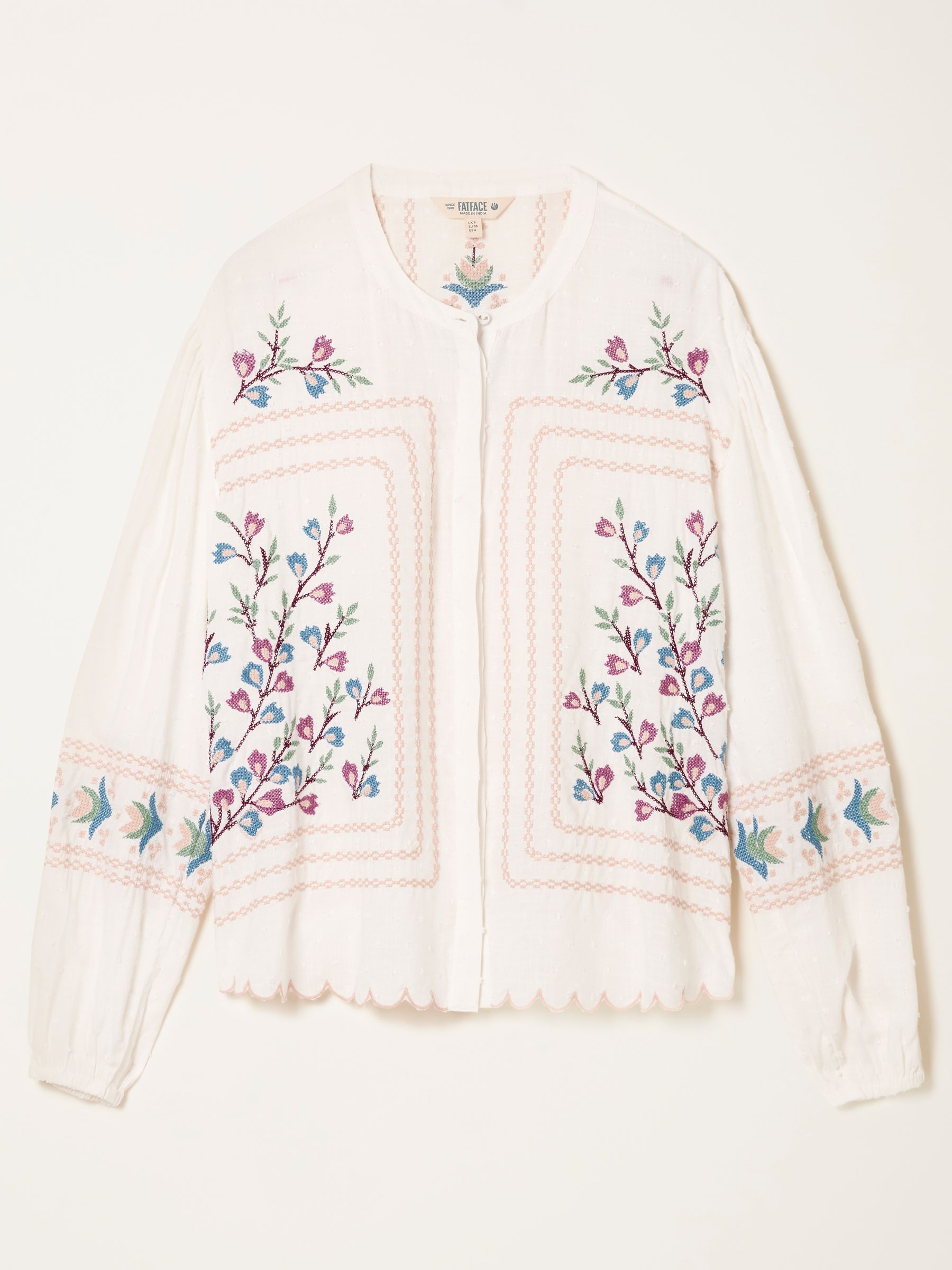 Betsie Ivory Regular Embroidered Blouse - Image 6 of 6