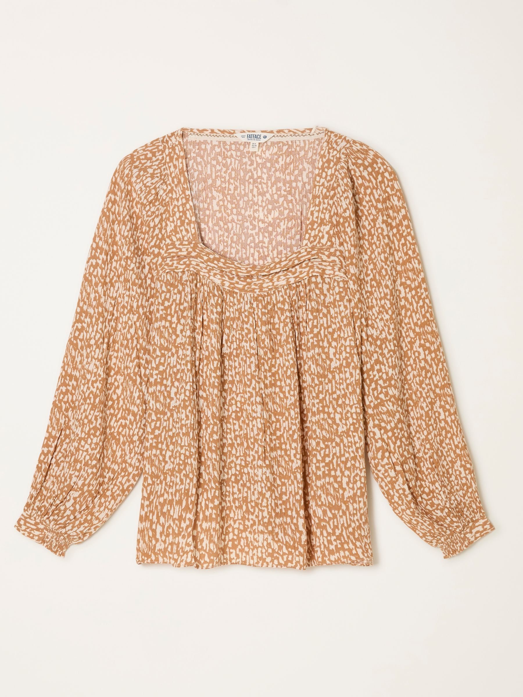 Cat Ochre Yellow Mono Texture Regular Blouse - Image 6 of 6