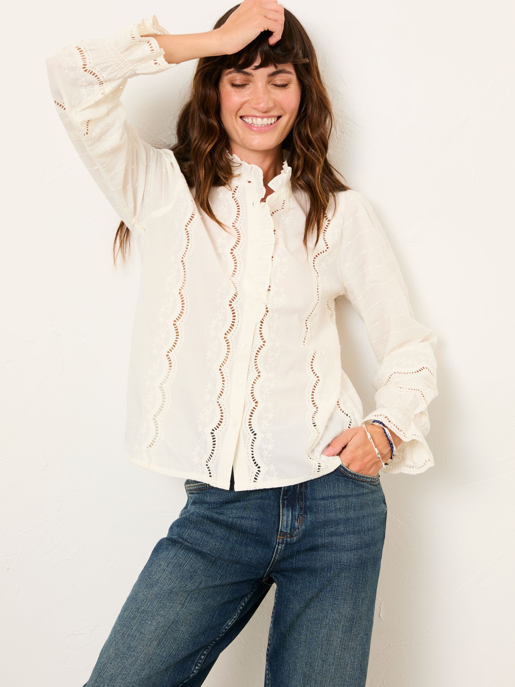 Pia Ivory Regular Blouse - Image 1 of 6