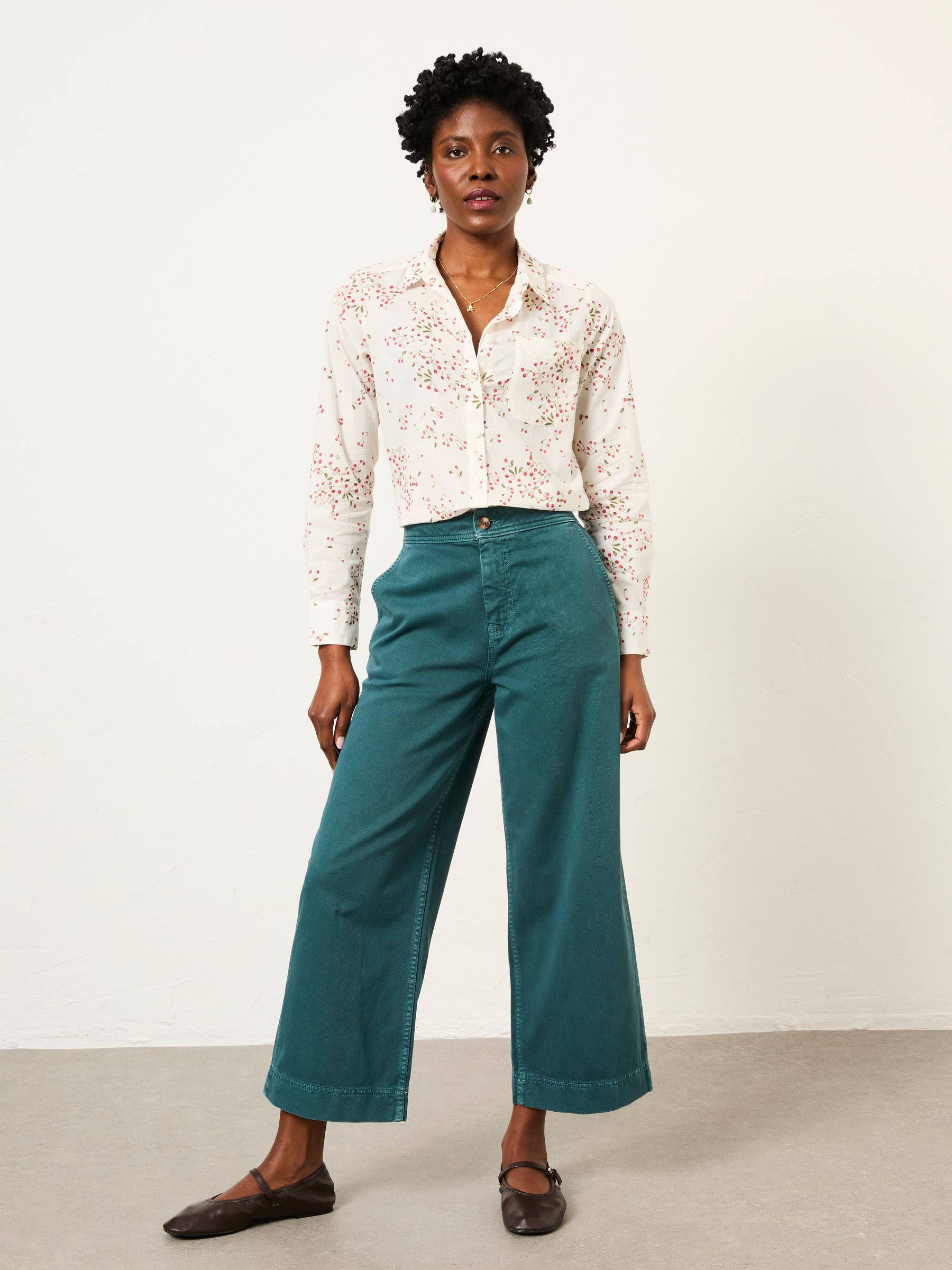 Olivia Ivory Cherries Regular Shirt - Image 3 of 6