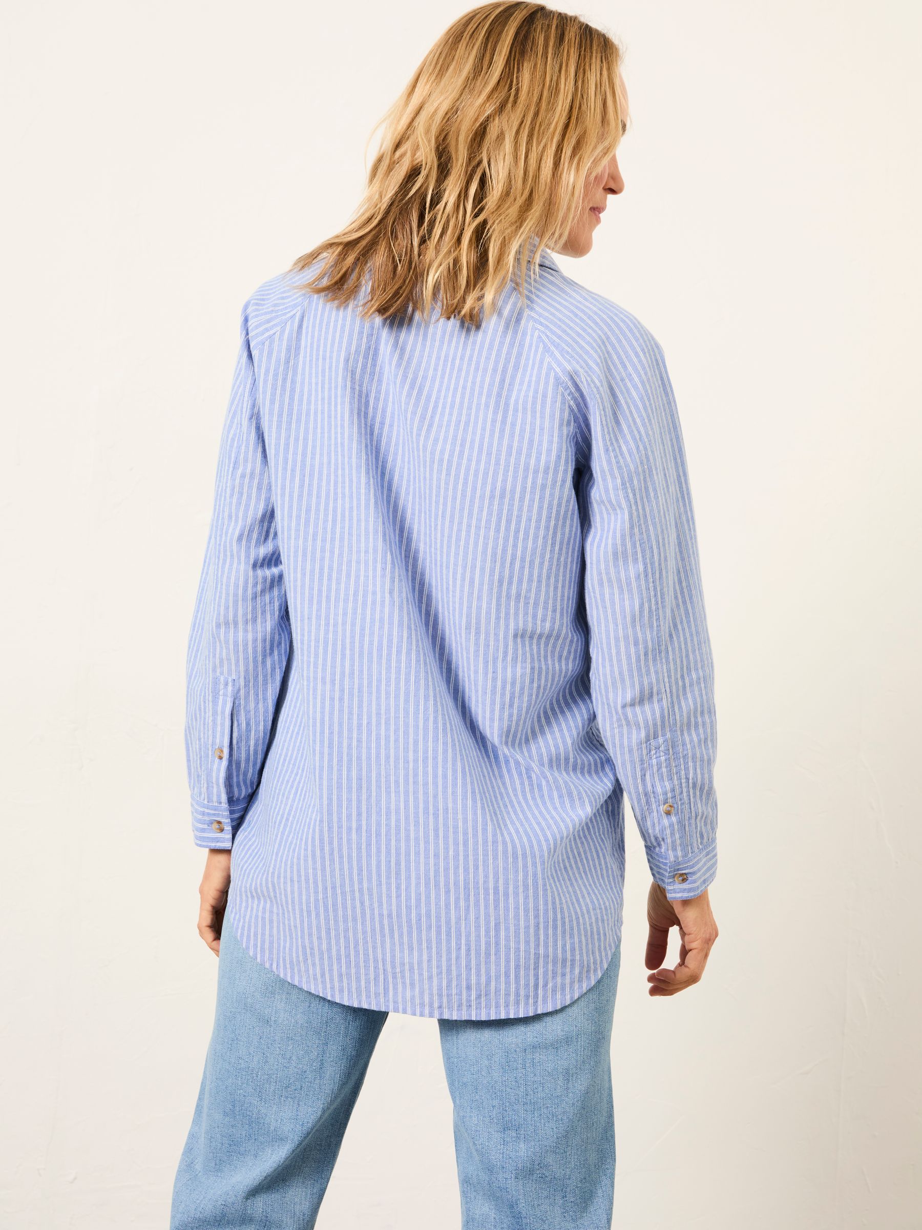 Bessie Blue Regular Stripe Shirt - Image 2 of 5 Bessie Blue Regular Stripe Shirt - Image 2 of 5
