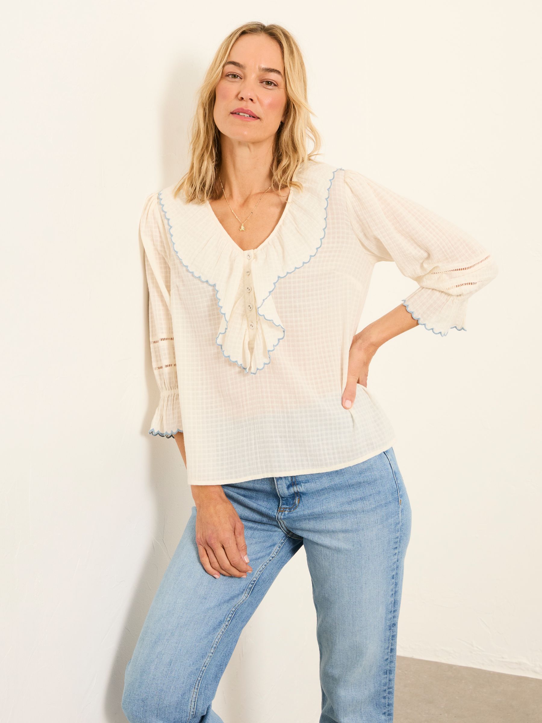 Carly White Regular Blouse - Image 1 of 5