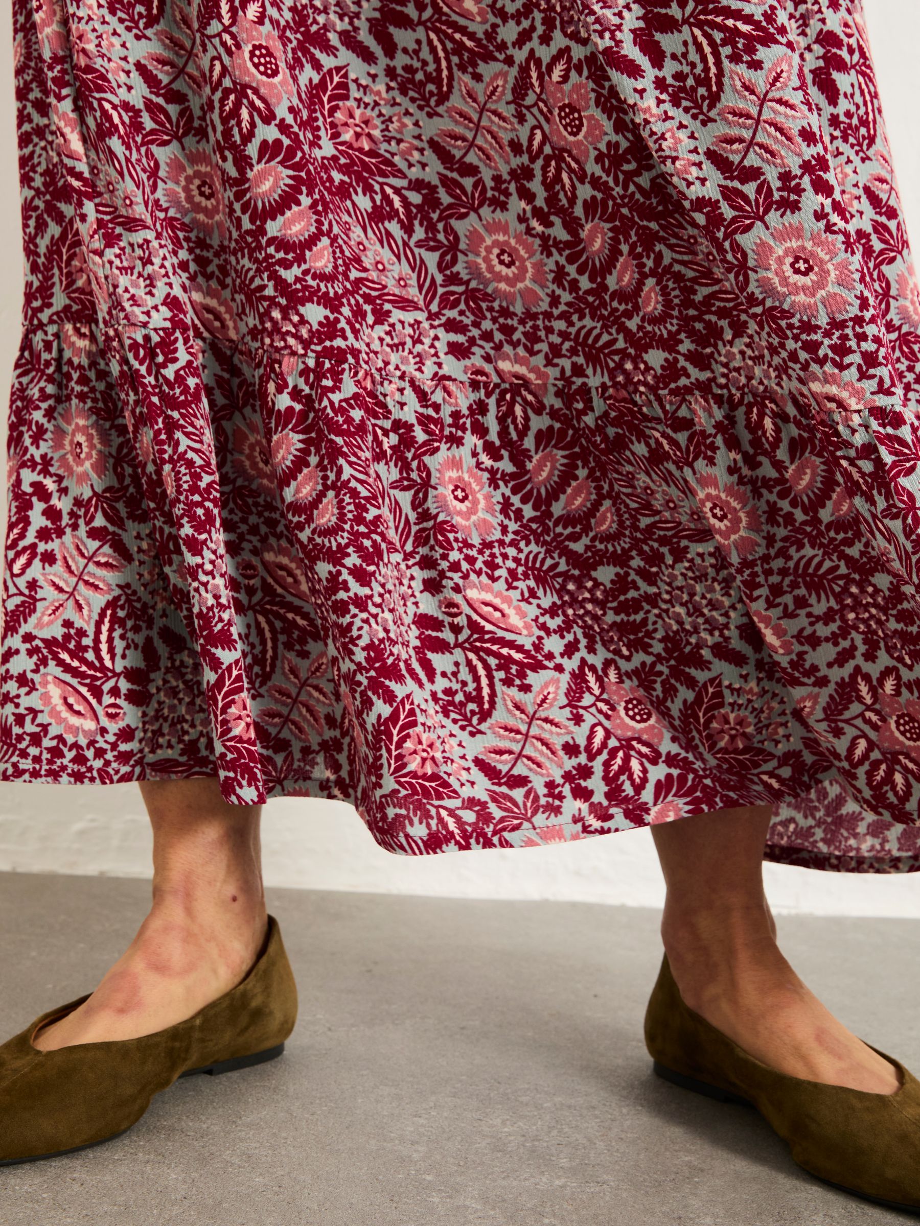 Anika Plum Purple Spriggy Ditsy Midi Skirt - Image 5 of 6