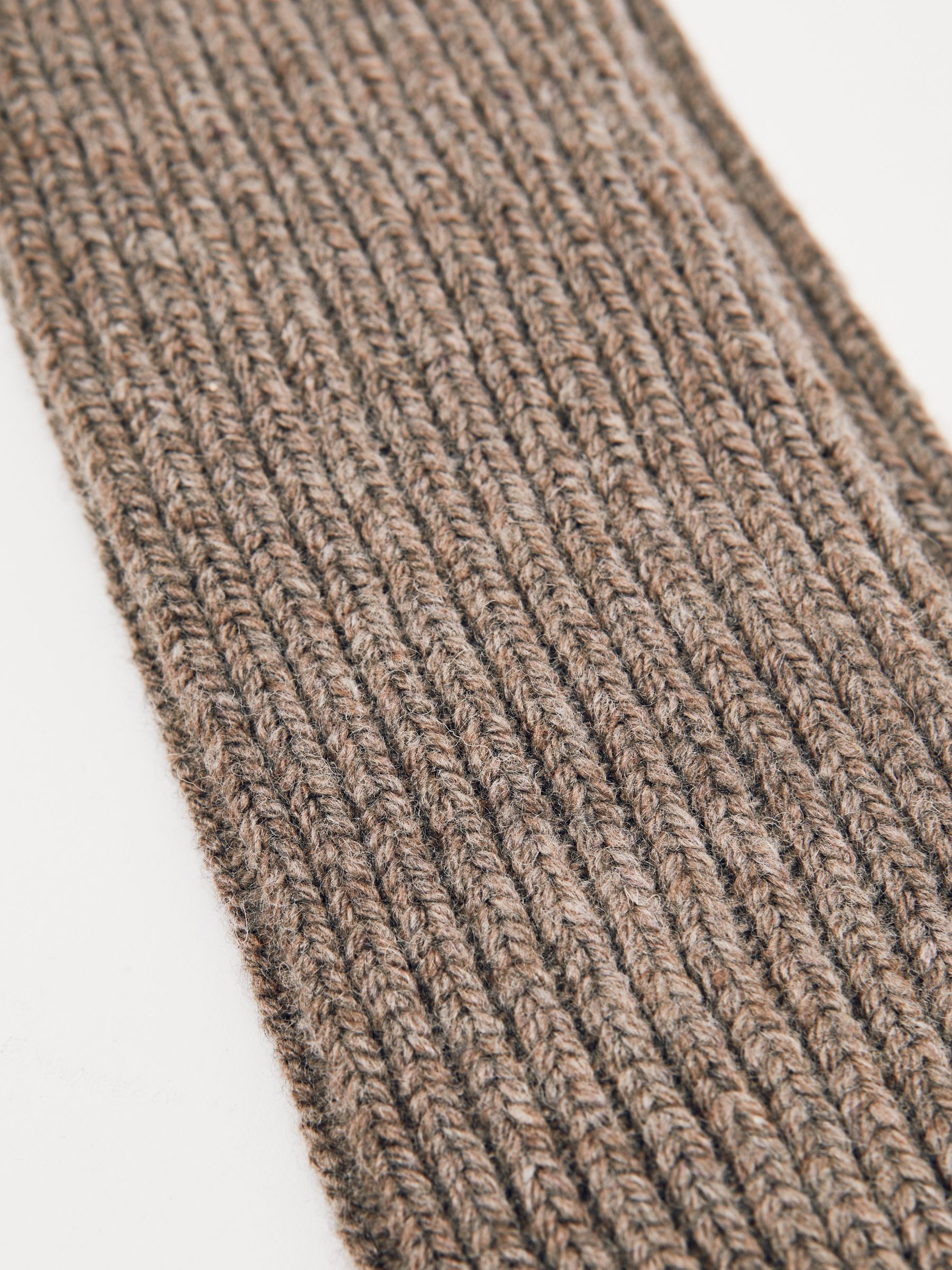 Wool Blend Ribbed Socks in Chocolate - Image 3 of 3
