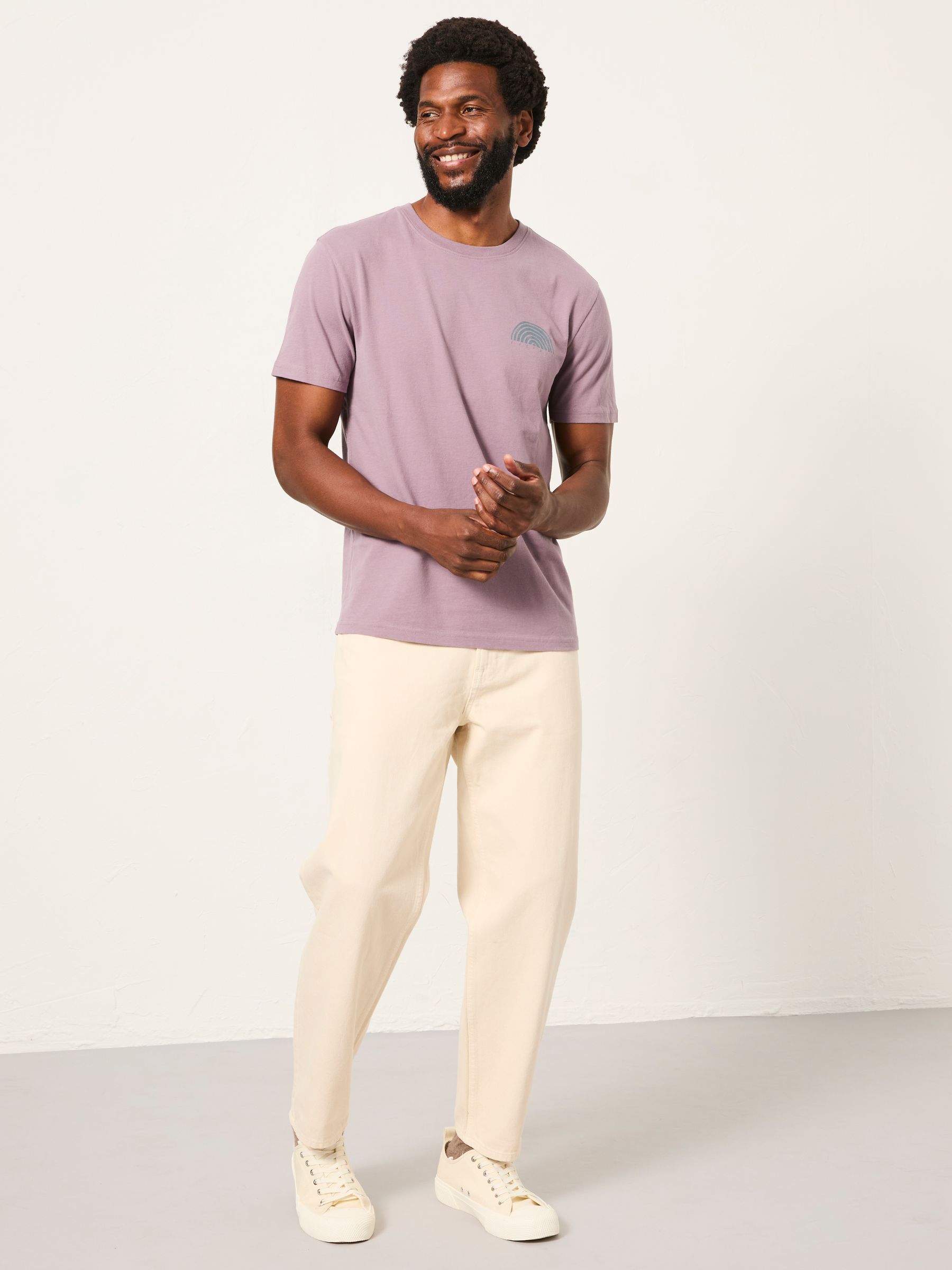 Dusky Purple Lino Graphic Tshirt - Image 3 of 7