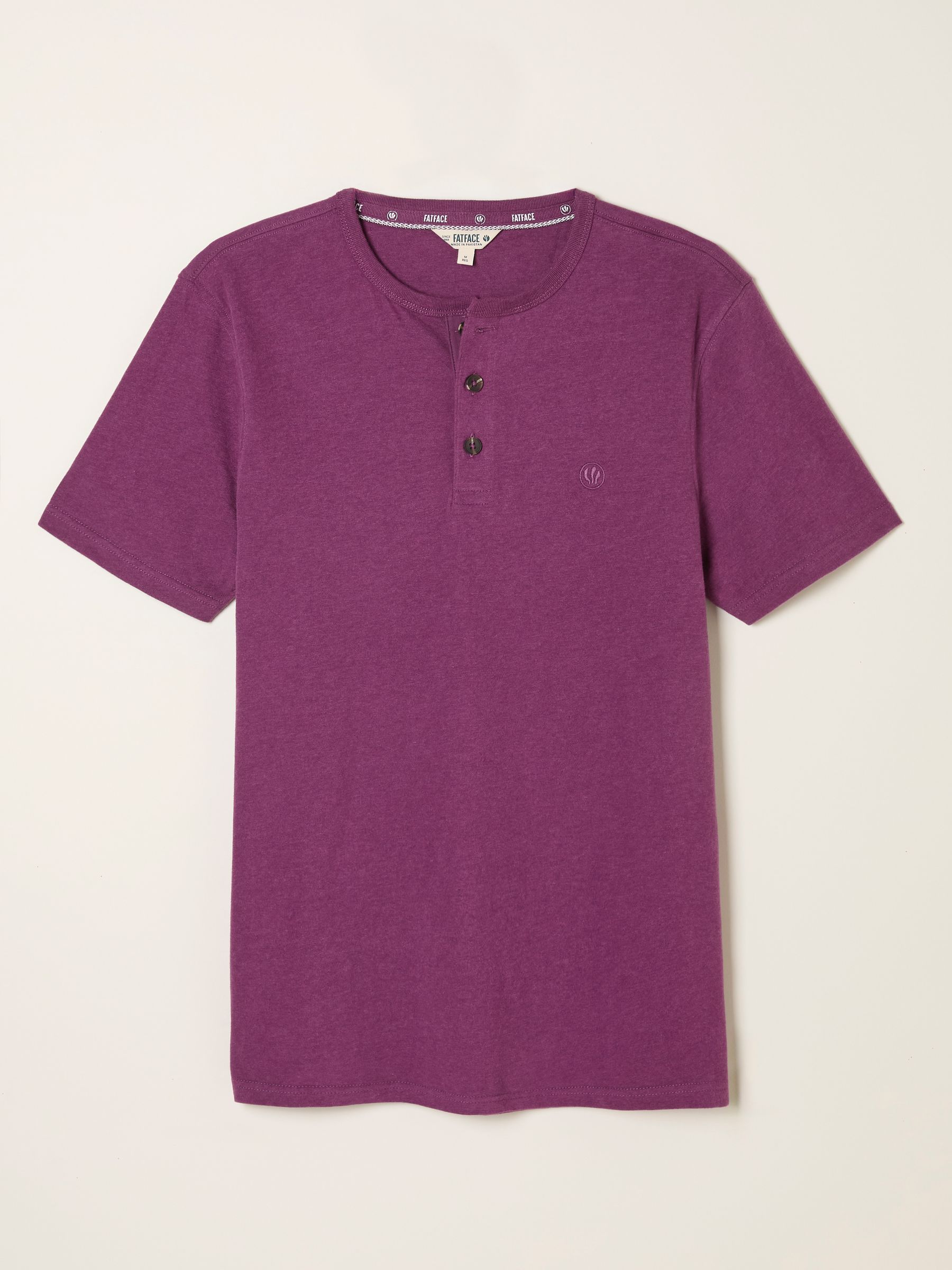 Henley Plum Purple Woodside Slub Tshirt - Image 6 of 6