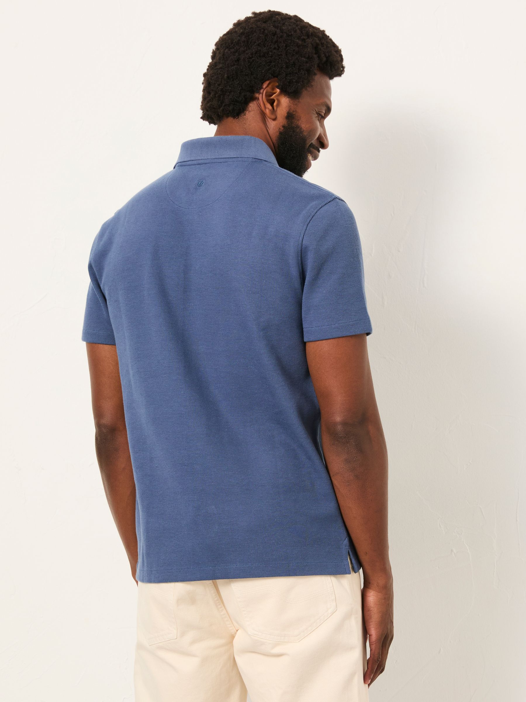 Denim Dark Blue AYR Short Sleeve Ribbed Polo - Image 2 of 6