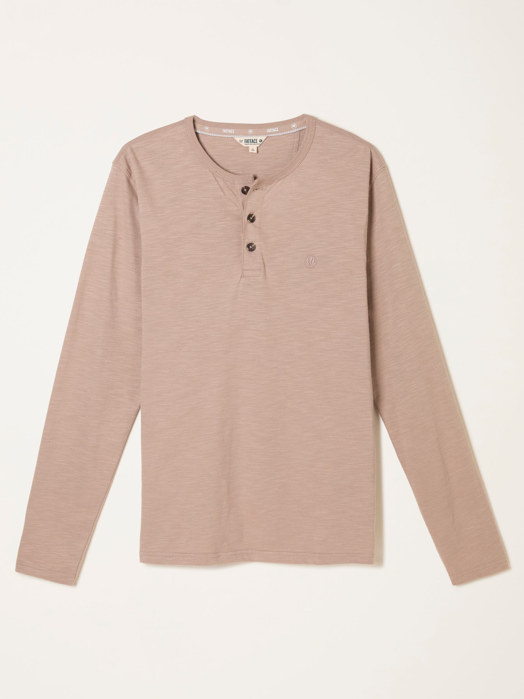 Henley Natural Long Sleeve Woodside Slub - Image 6 of 6