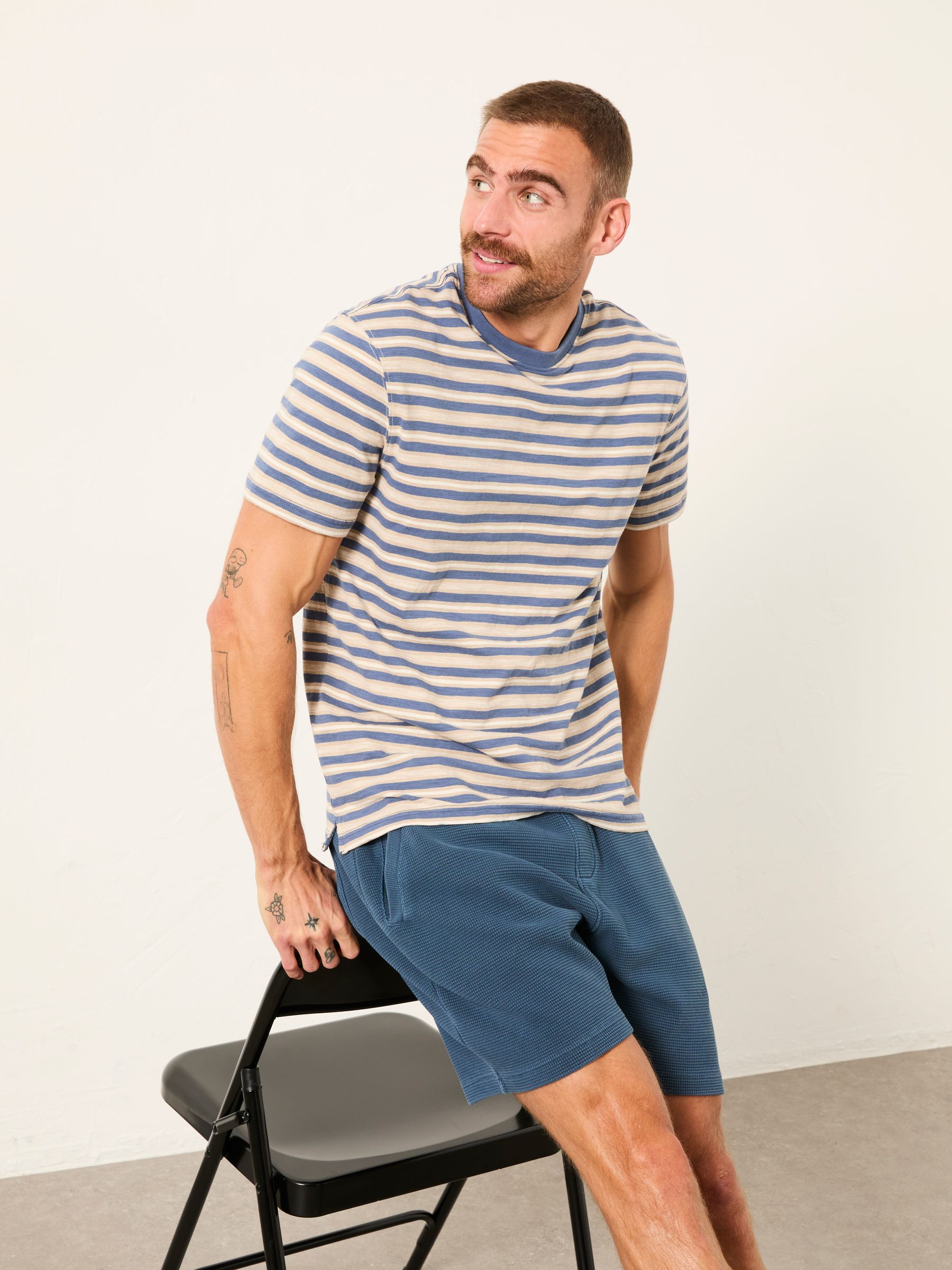 Perth Blue Denim Stripe Tshirt - Image 4 of 5