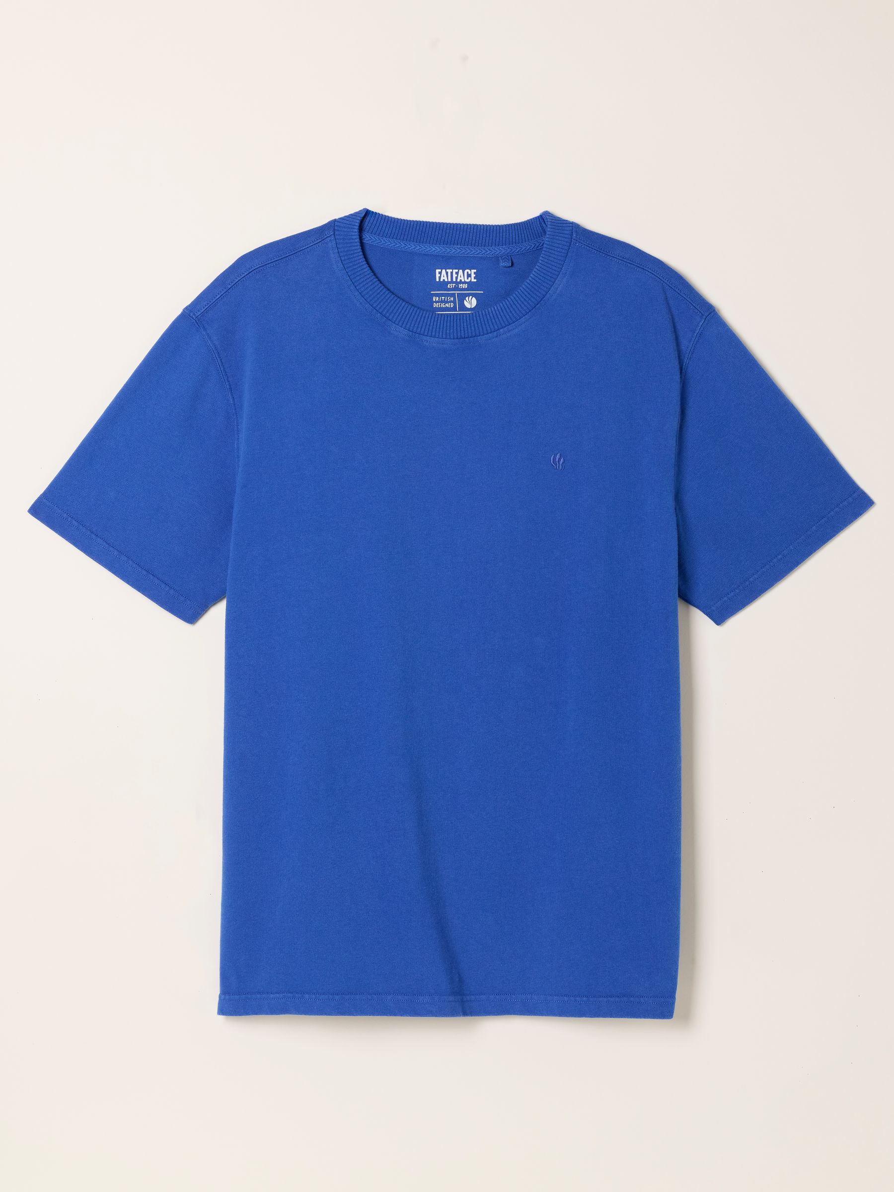 Alton Cobalt Blue Heavyweight Relaxed Fit T-Shirt - Image 7 of 7