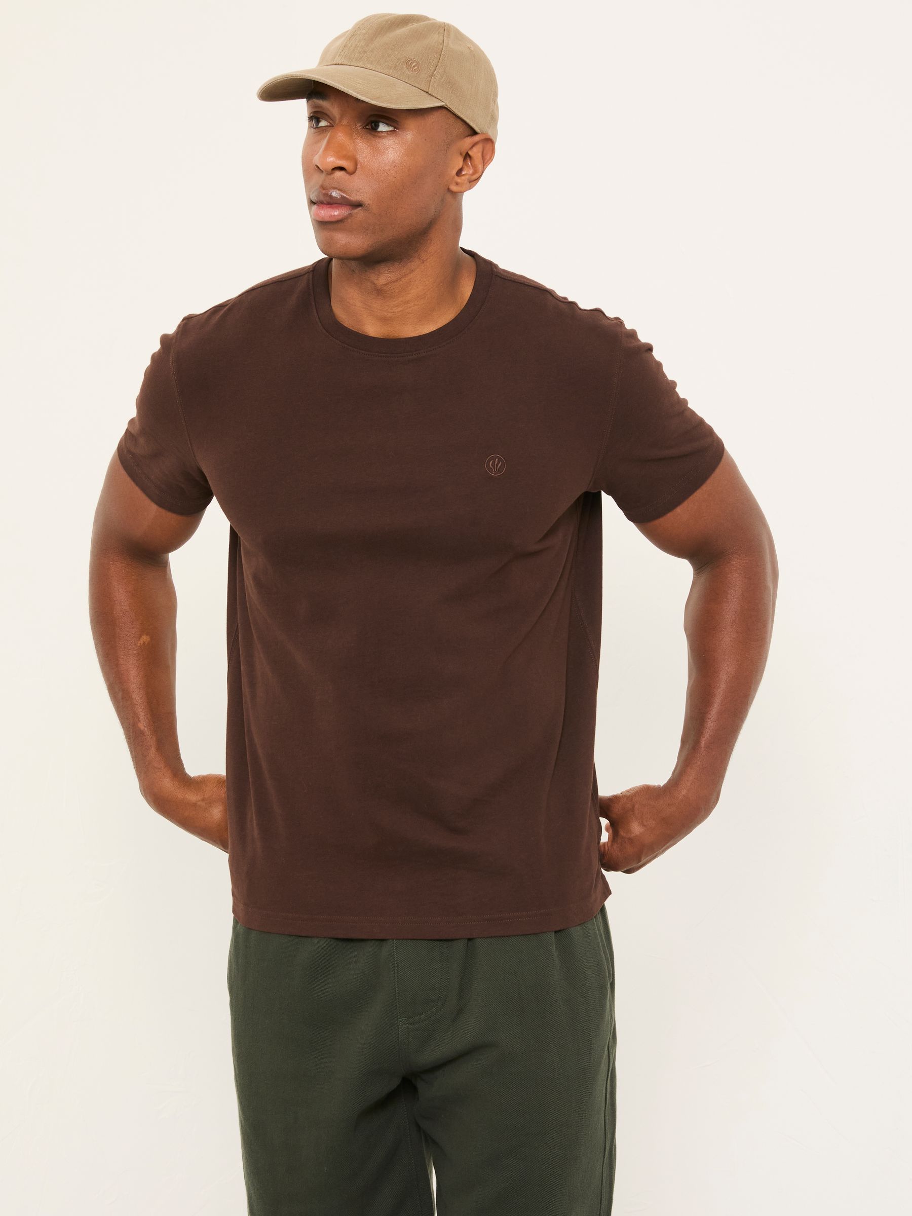 Lulworth Chocolate Brown Short Sleeve T-Shirt - Image 1 of 6 Lulworth Chocolate Brown Short Sleeve T-Shirt - Image 1 of 6
