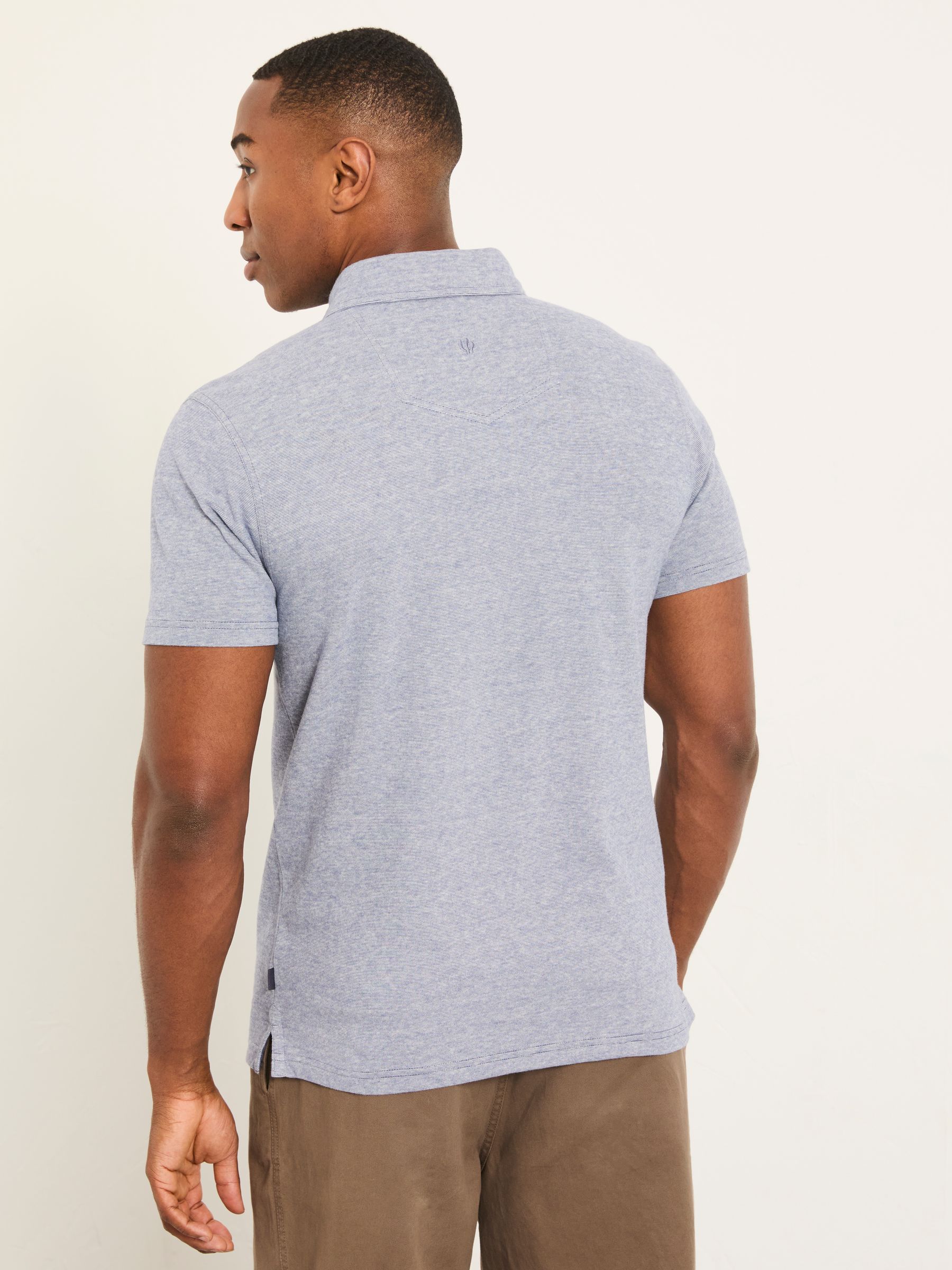 French Navy Elm Stripe Polo - Image 2 of 6 French Navy Elm Stripe Polo - Image 2 of 6