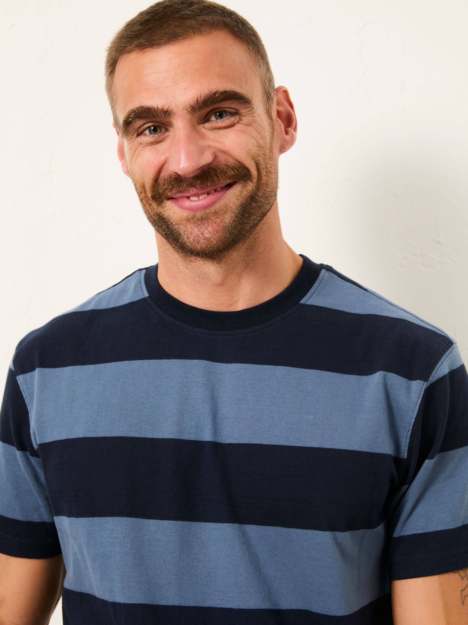 Navy Short Sleeve Striped Tshirts 2 Pack - Image 4 of 6