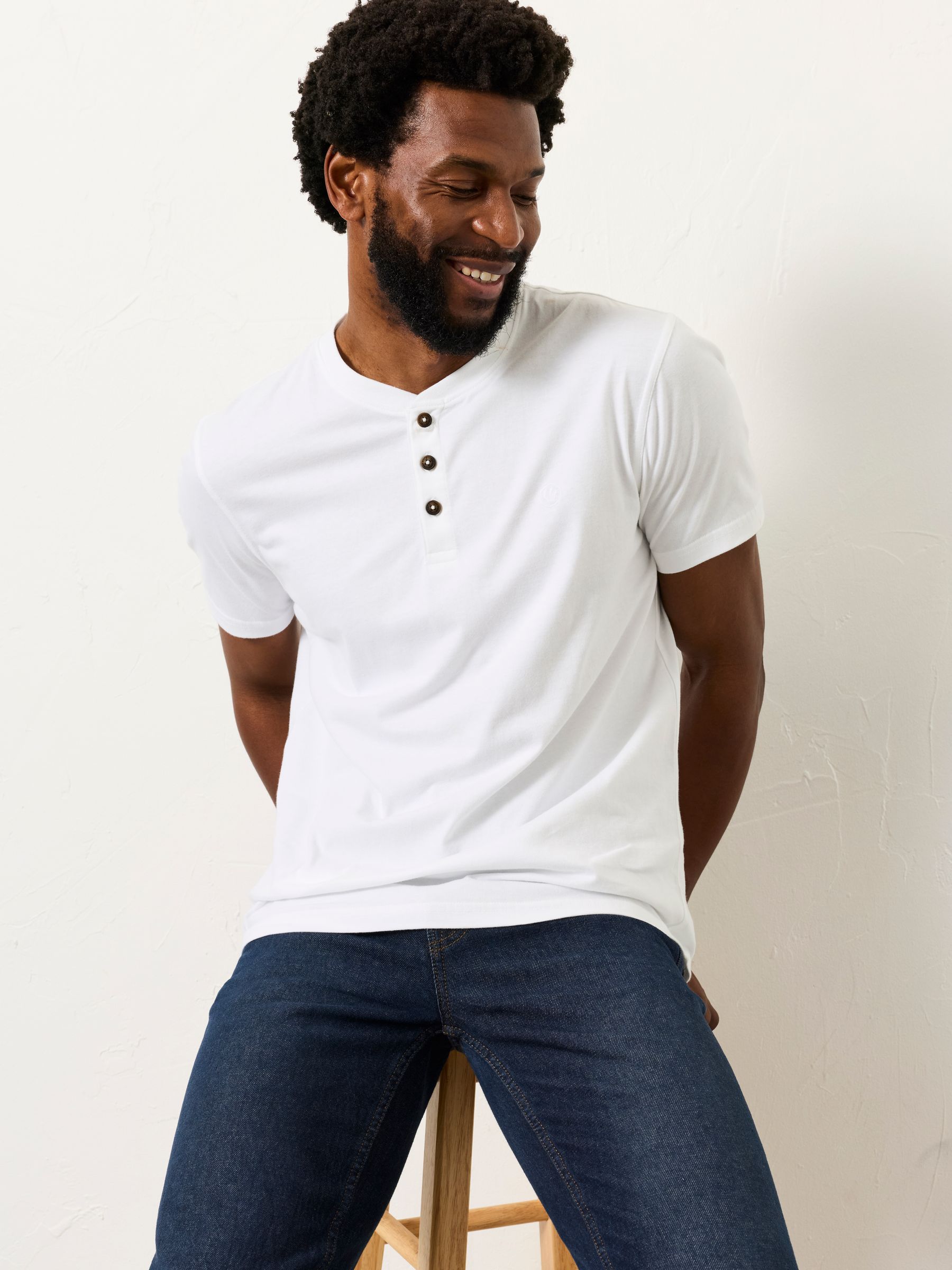 Henley White Short Sleeve Tshirts 2 Pack - Image 4 of 8