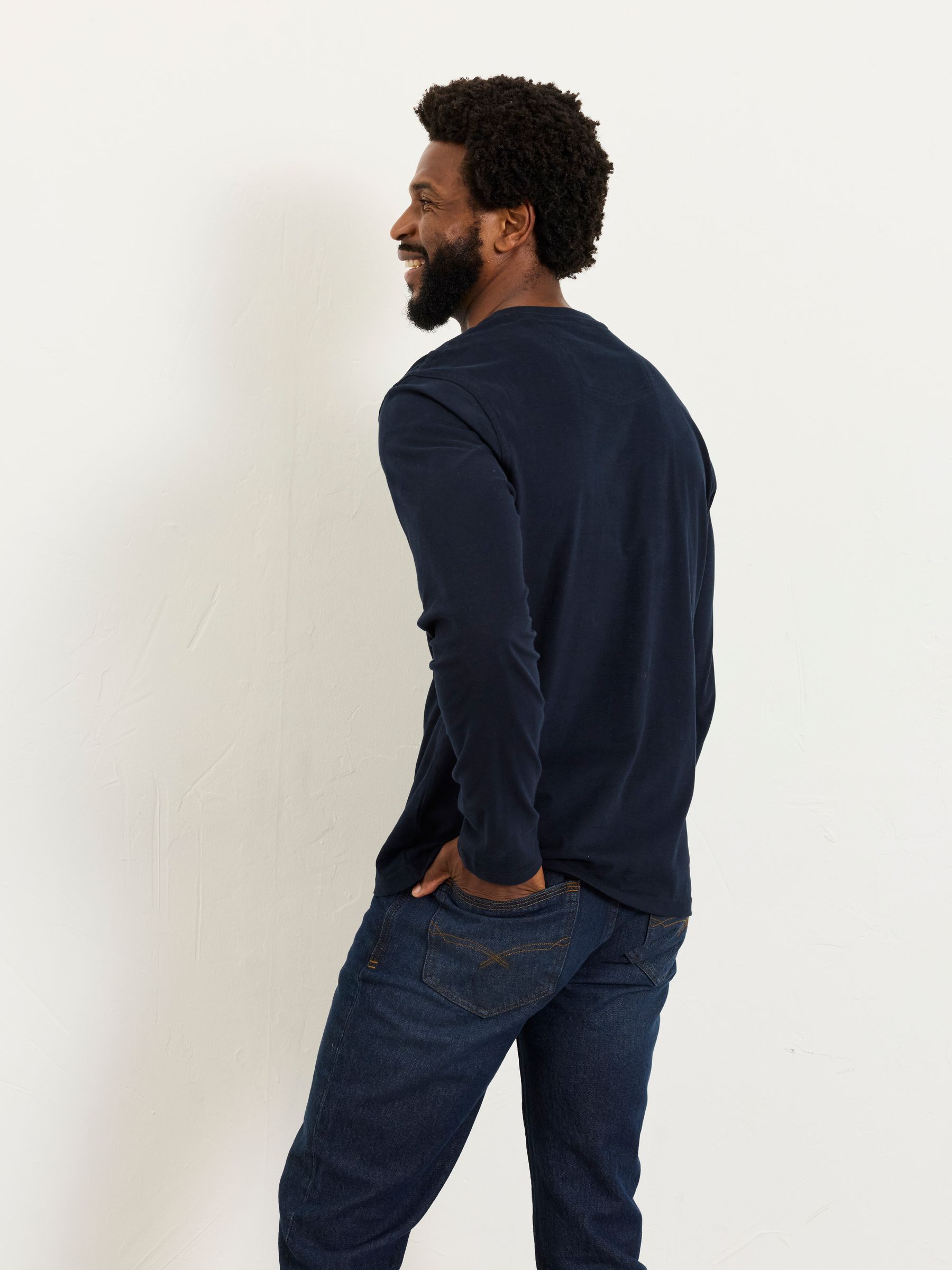 White Long Sleeve Henley Tshirts 2 Pack - Image 3 of 7