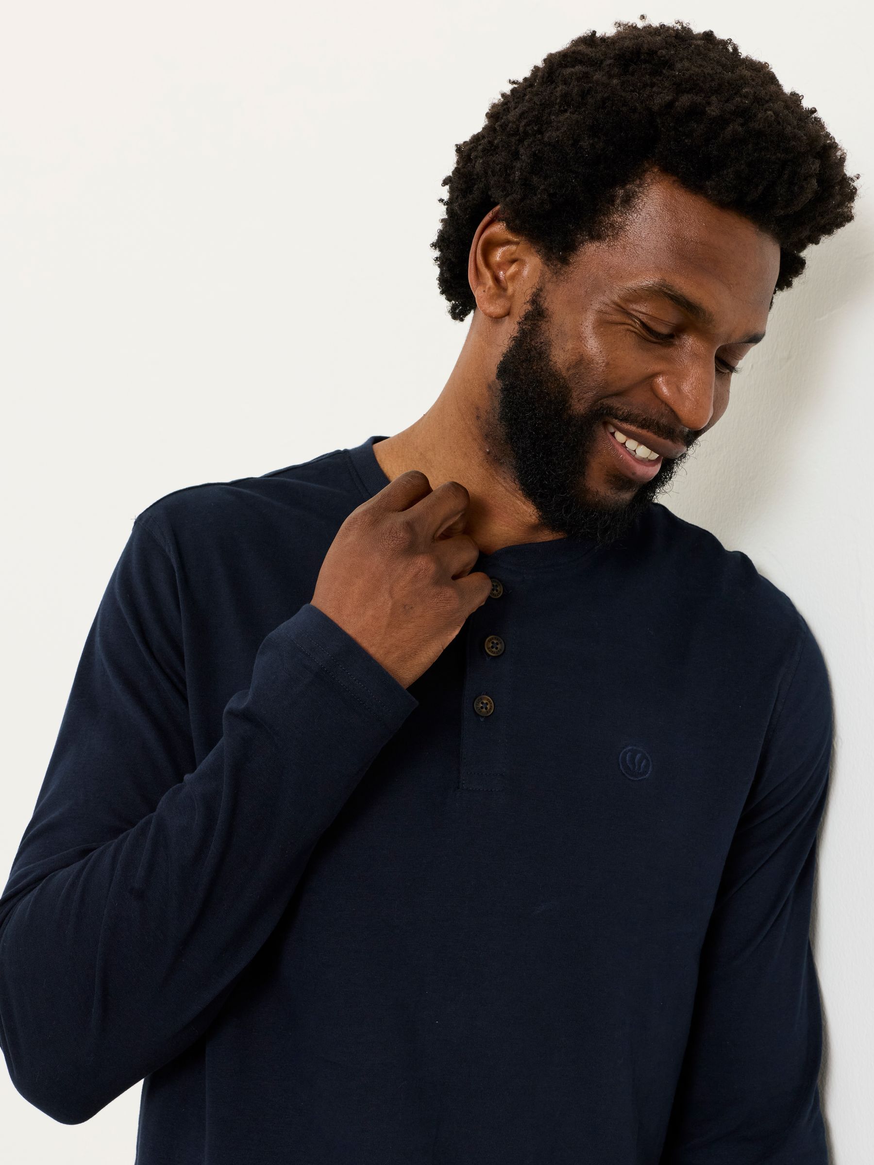 White Long Sleeve Henley Tshirts 2 Pack - Image 5 of 7