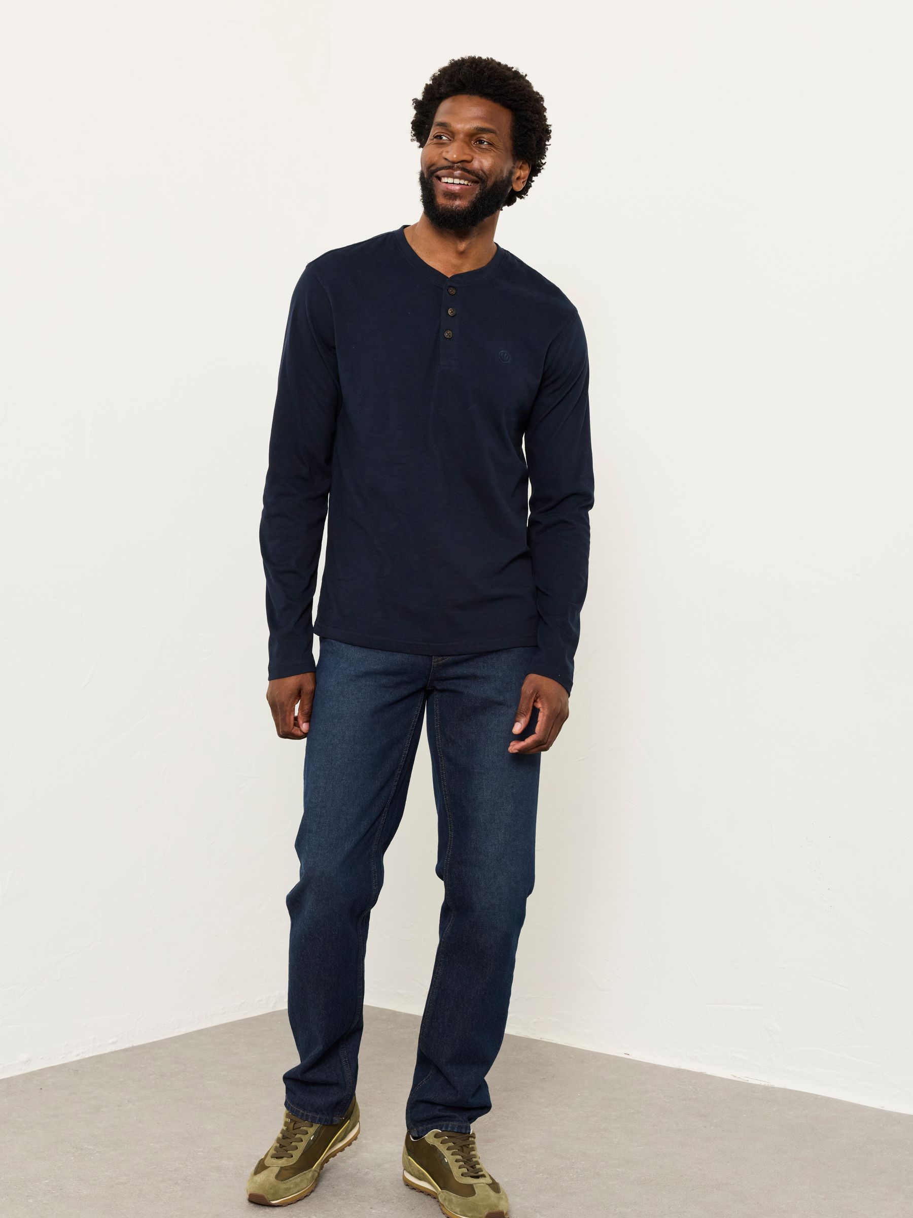 White Long Sleeve Henley Tshirts 2 Pack - Image 6 of 7