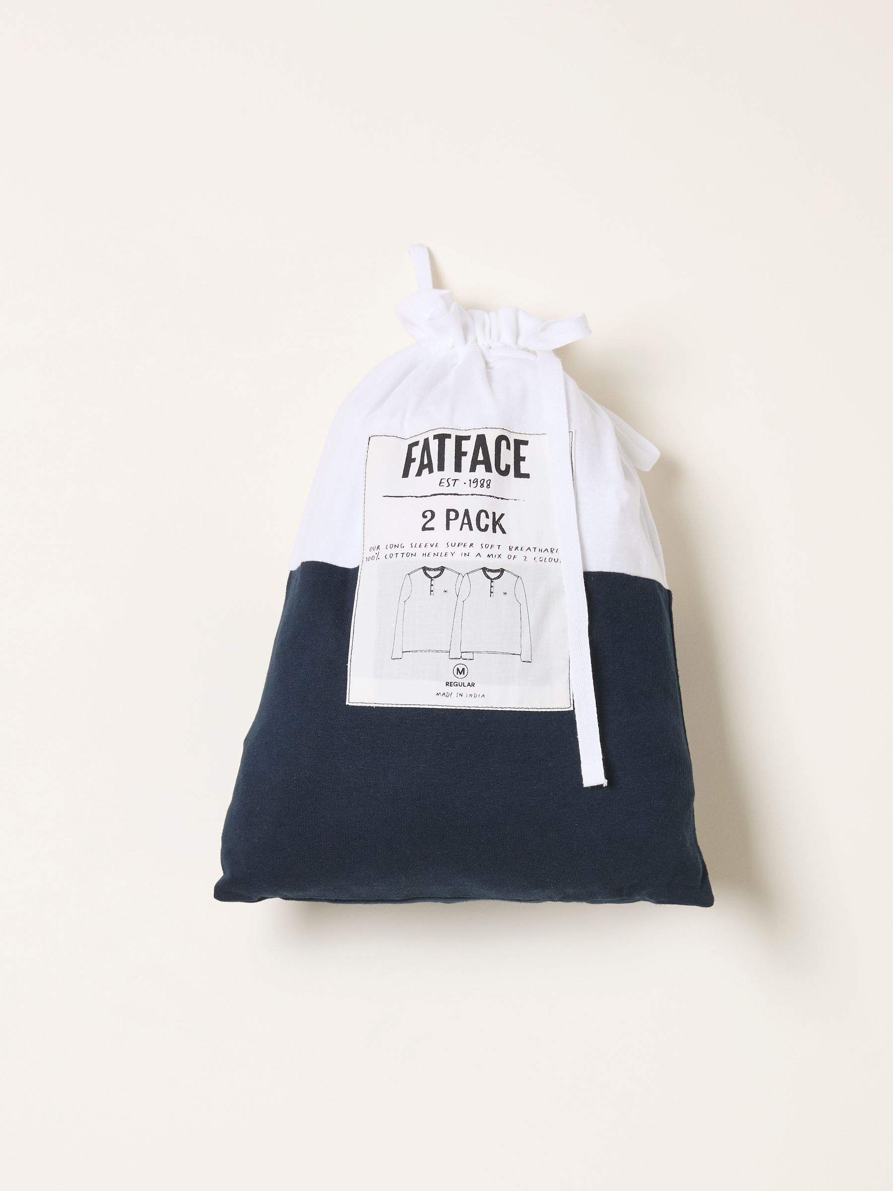 White Long Sleeve Henley Tshirts 2 Pack - Image 7 of 7