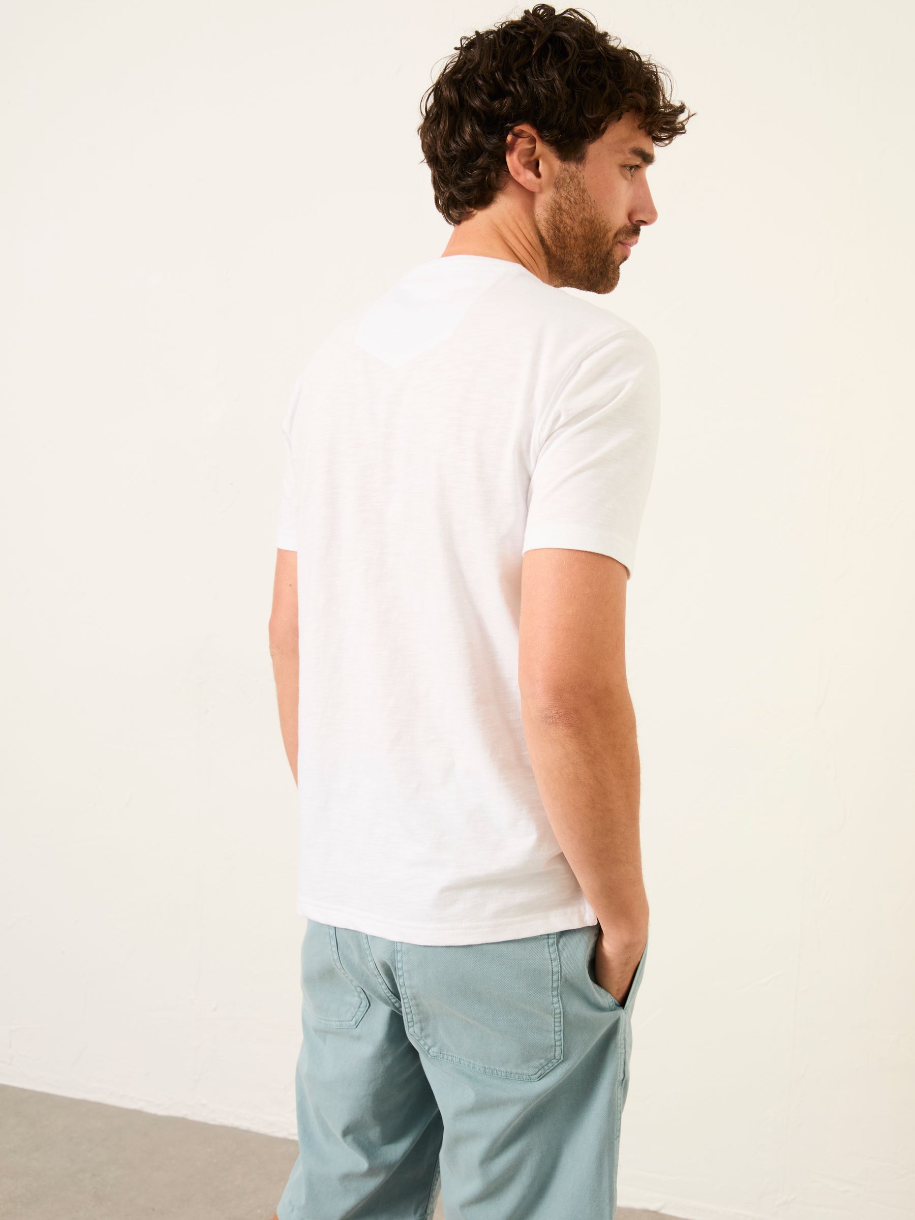 Henley White Woodside Slub Tshirt - Image 2 of 6