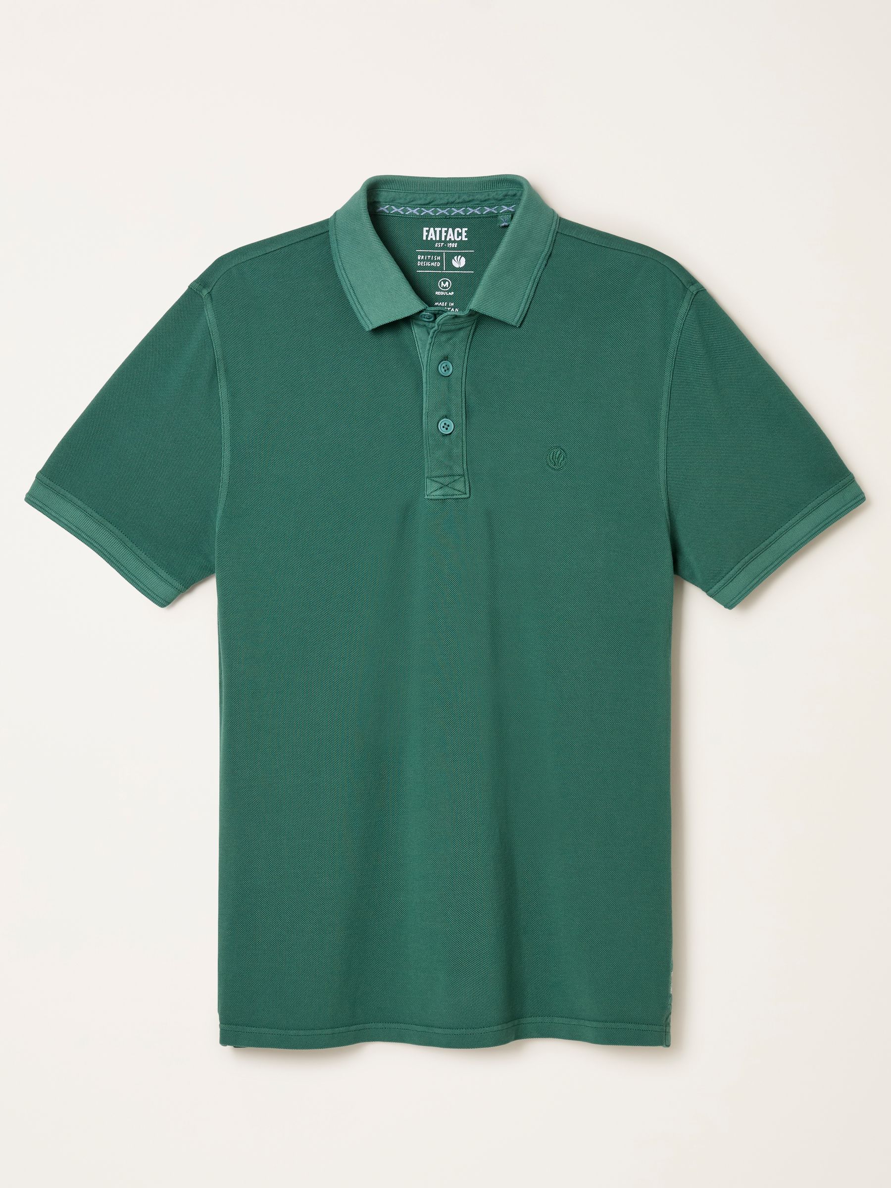 Jade Green Short Sleeve Pique Polo - Image 6 of 6