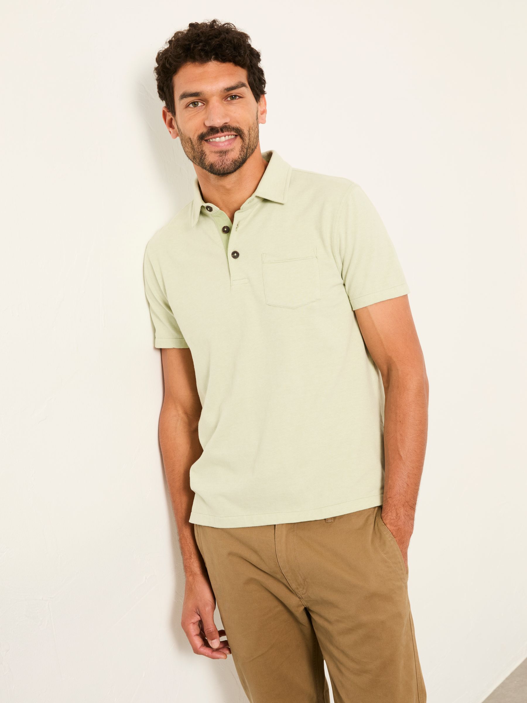 Green Elm Stripe Polo - Image 1 of 6 Green Elm Stripe Polo - Image 1 of 6