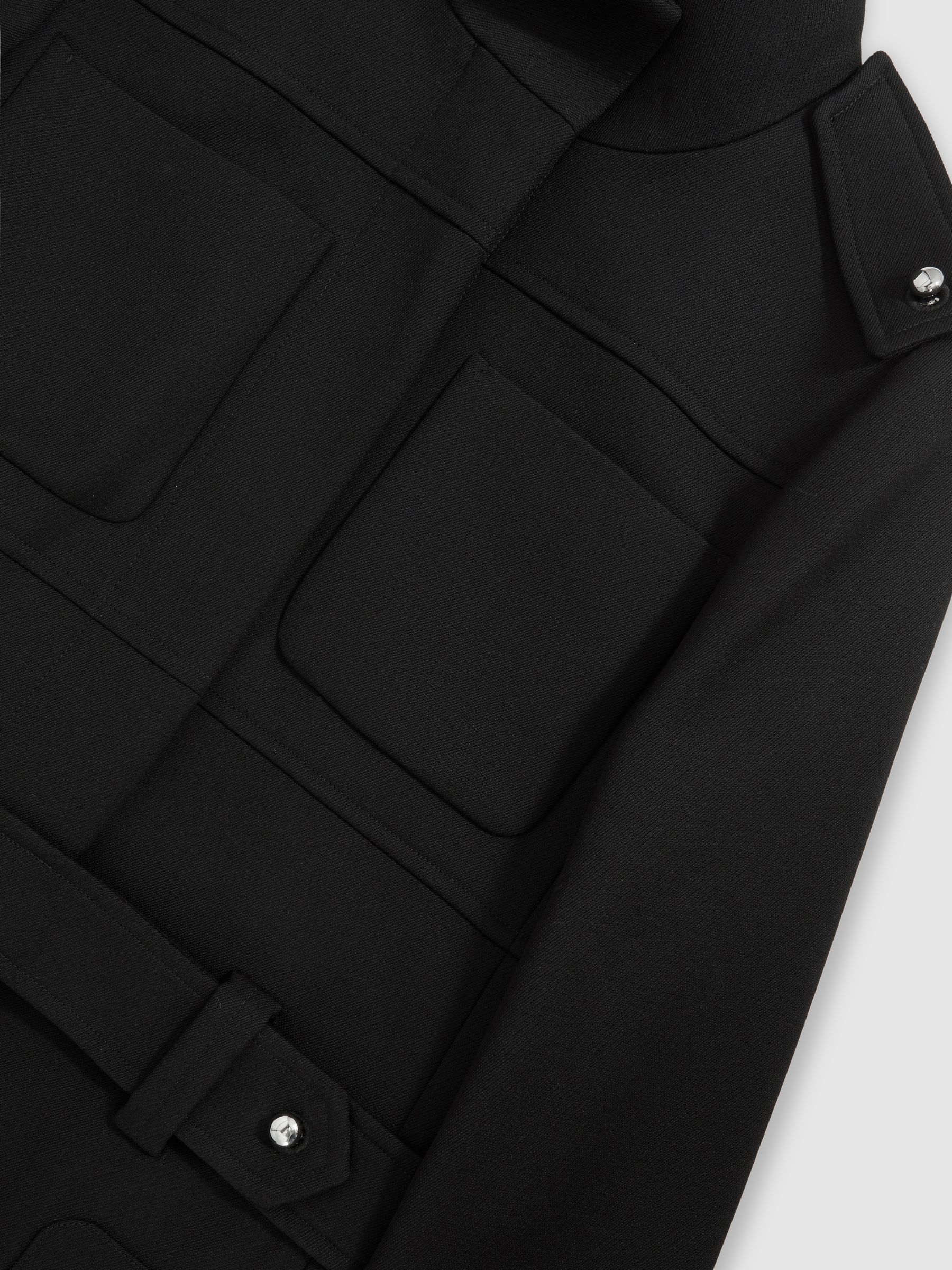 Atelier Wool Belted Long Coat in Black - Image 6 of 6