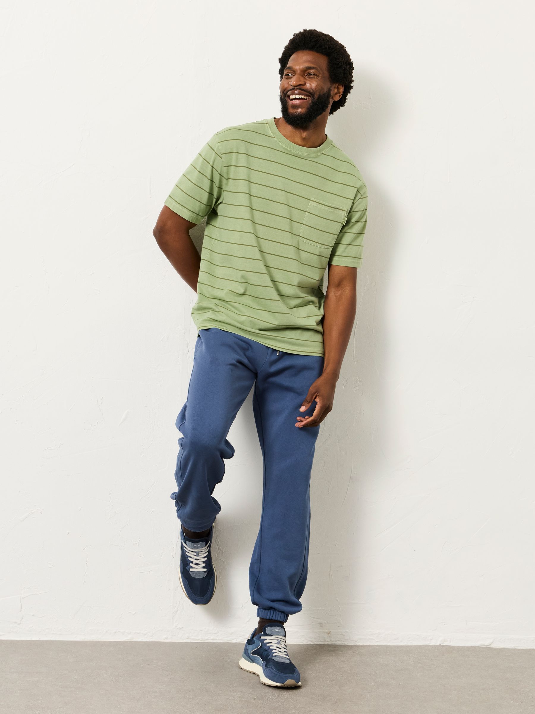 Brooke Denim Dark Blue Cuffed Joggers - Image 3 of 6