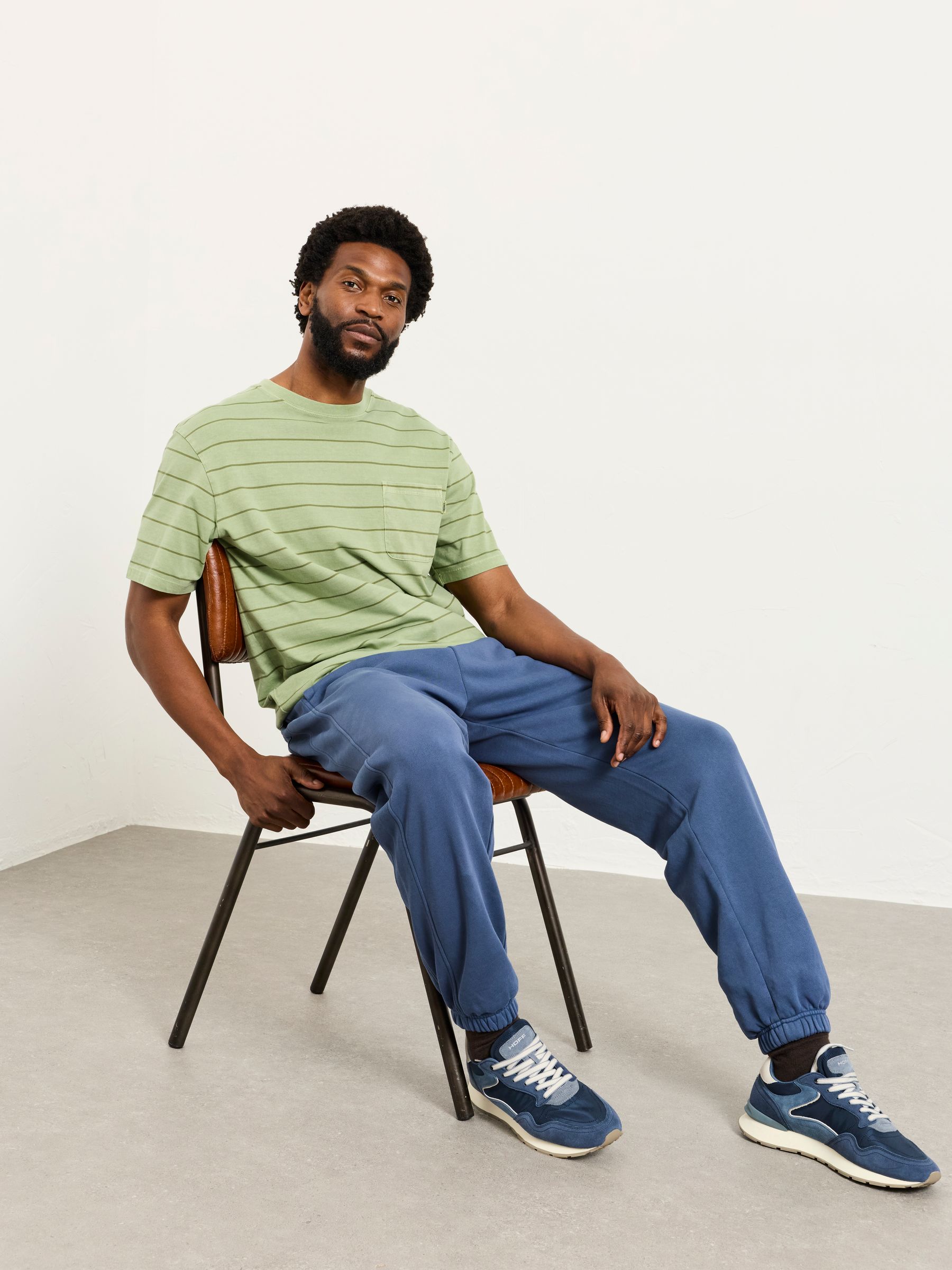 Brooke Denim Dark Blue Cuffed Joggers - Image 5 of 6