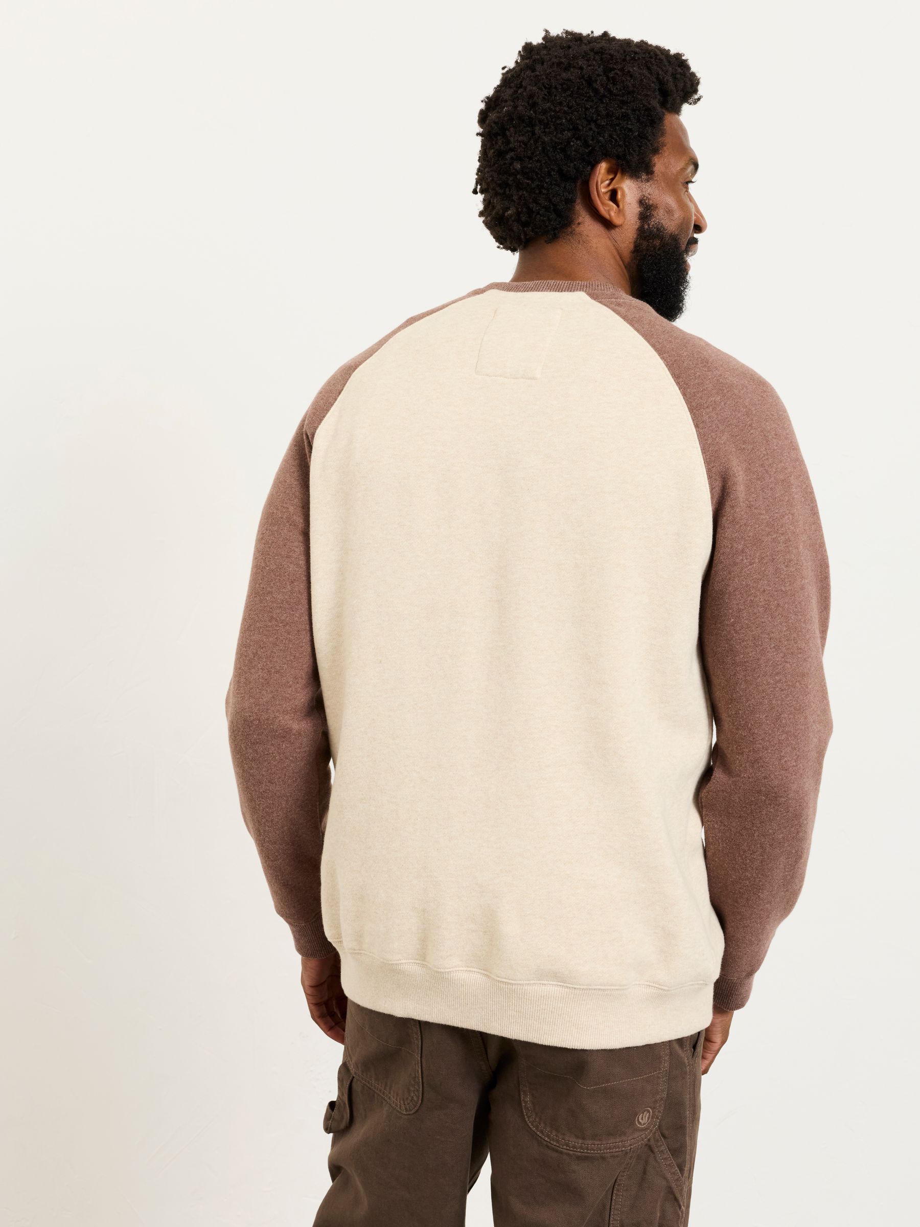 Brooke Chocolate Brown Crew Raglan - Image 2 of 6
