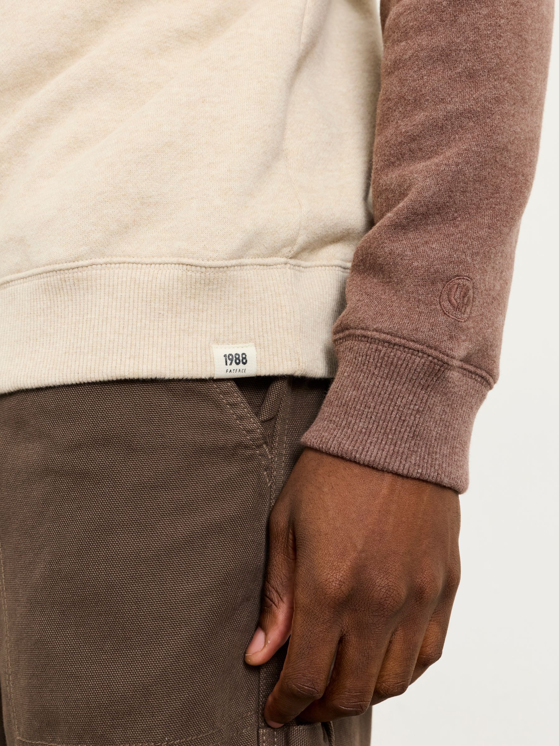 Brooke Chocolate Brown Crew Raglan - Image 4 of 6