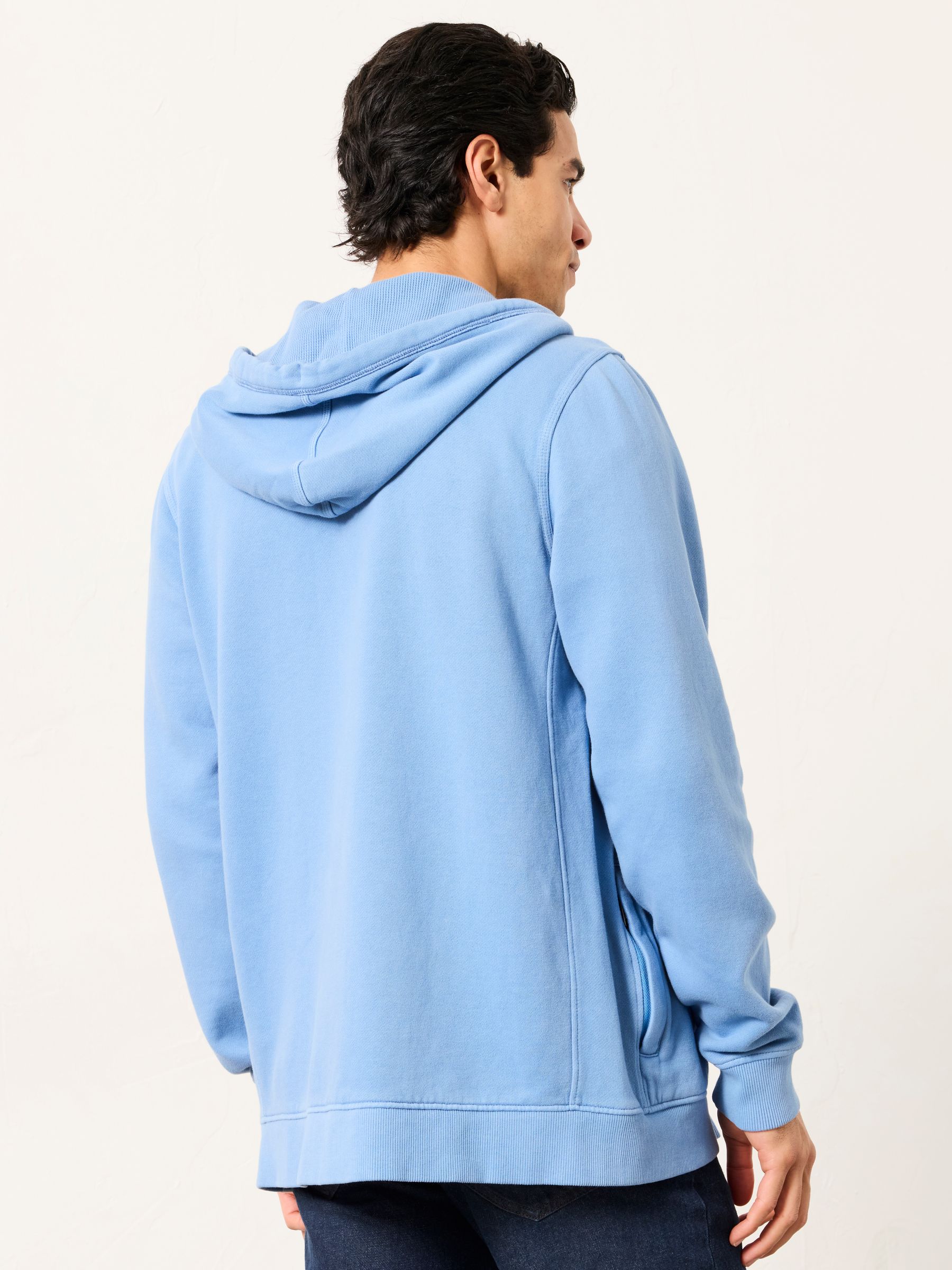 Brooke Chambray Blue Zip Through Hoodie - Image 2 of 5