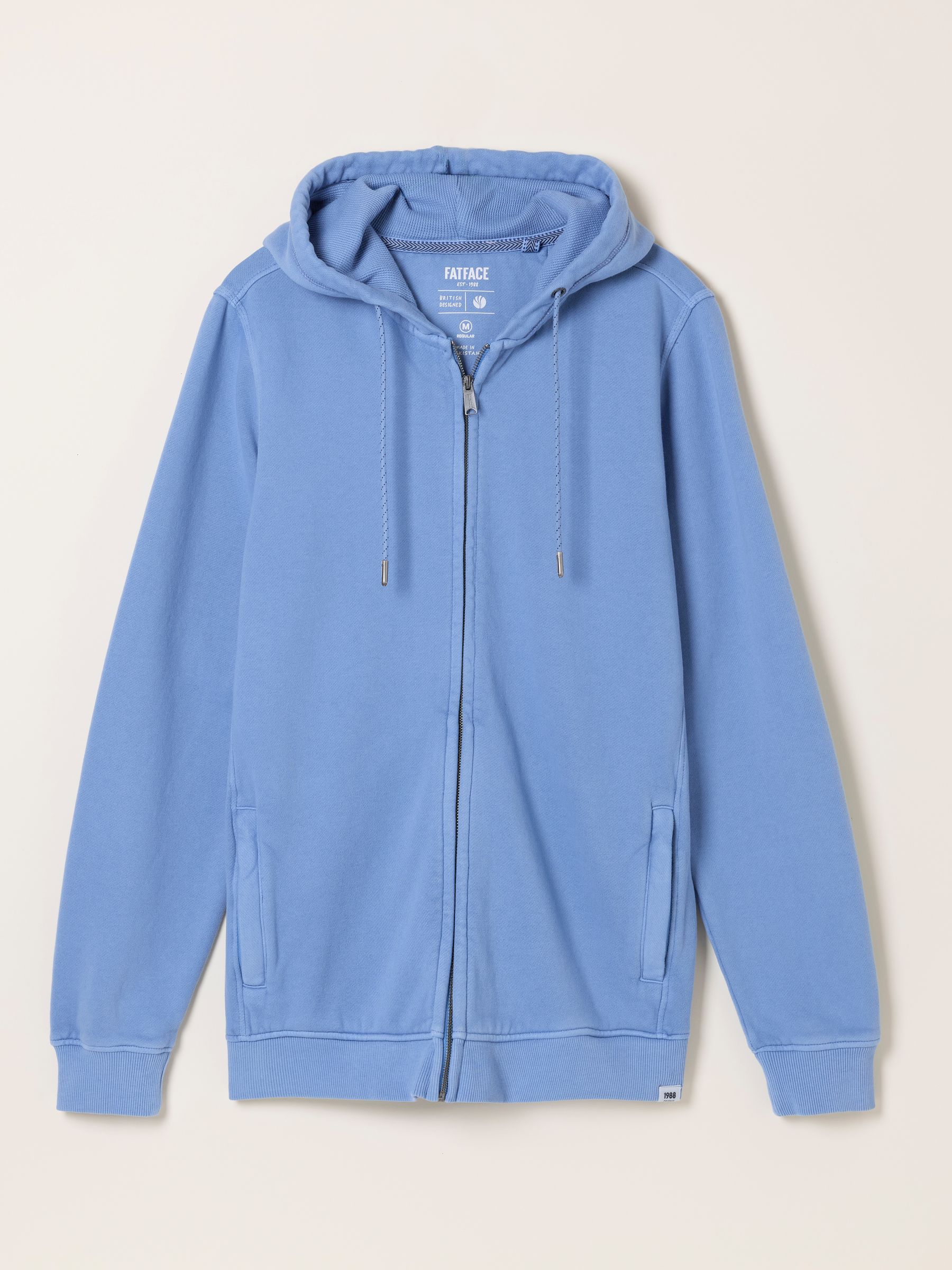 Brooke Chambray Blue Zip Through Hoodie - Image 5 of 5