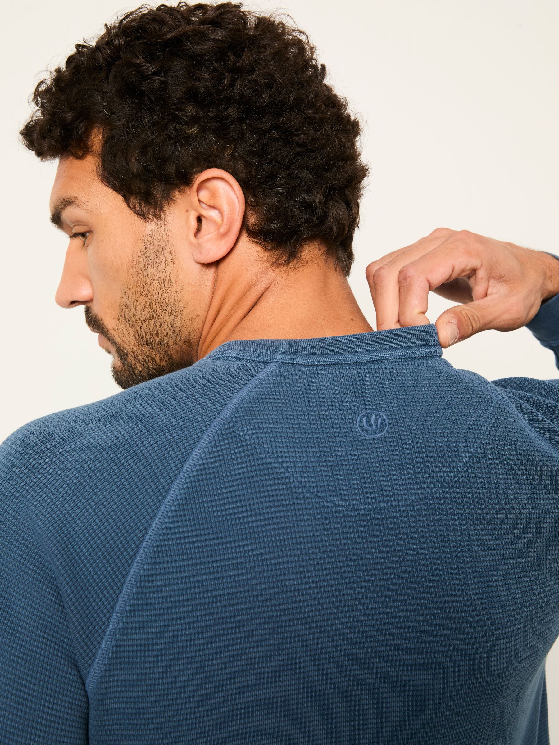 Wye Blue Denim Crew Neck Sweat - Image 4 of 6